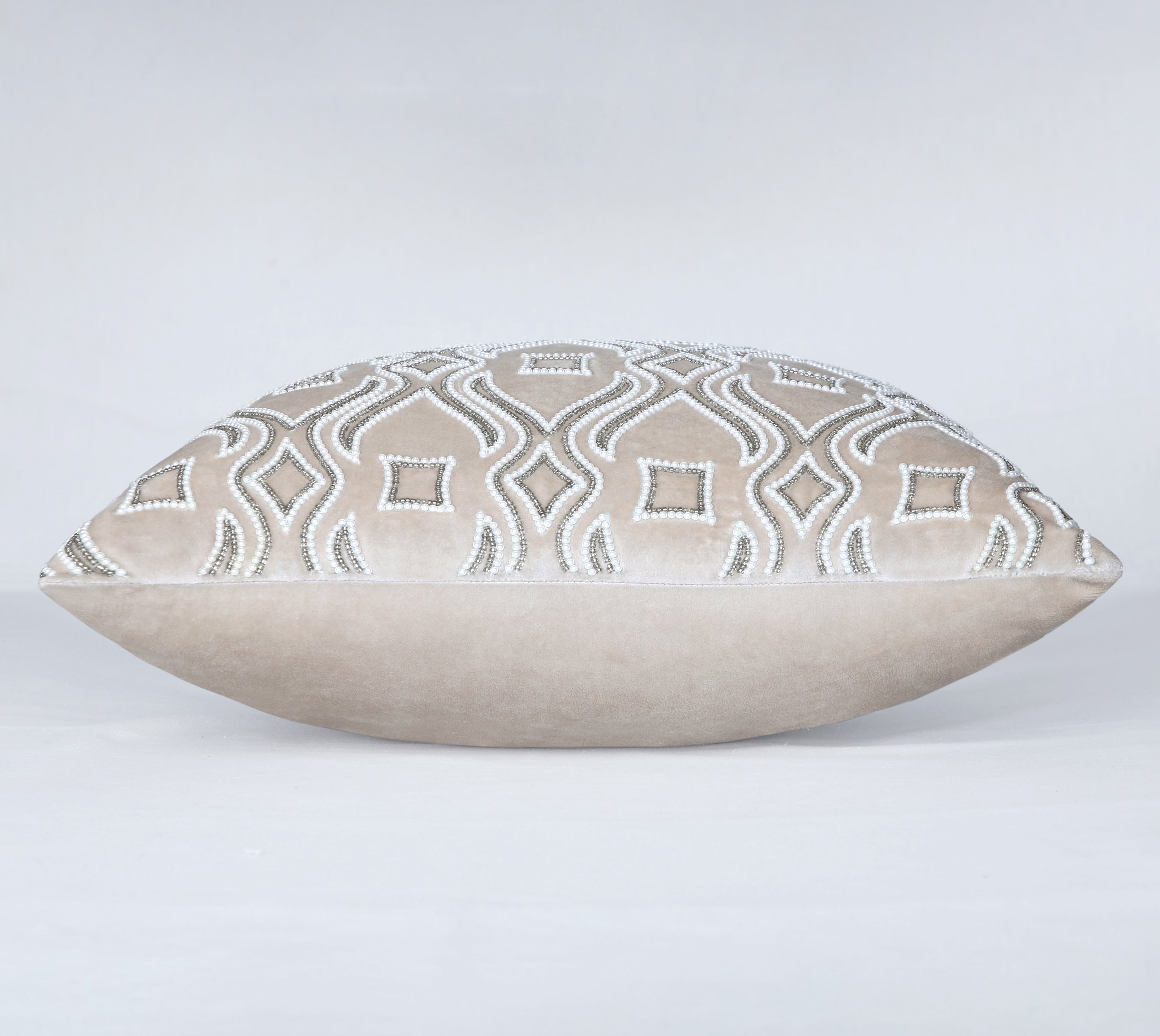 IRIS Ecru Velvet Cushion Cover