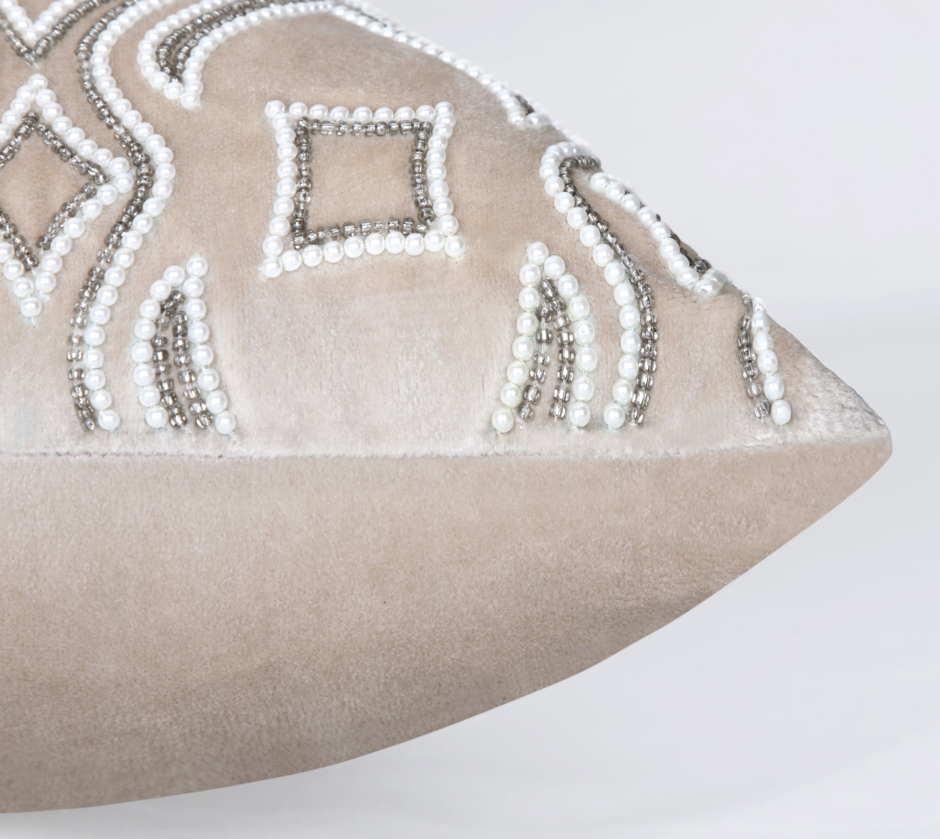 IRIS Ecru Velvet Cushion Cover
