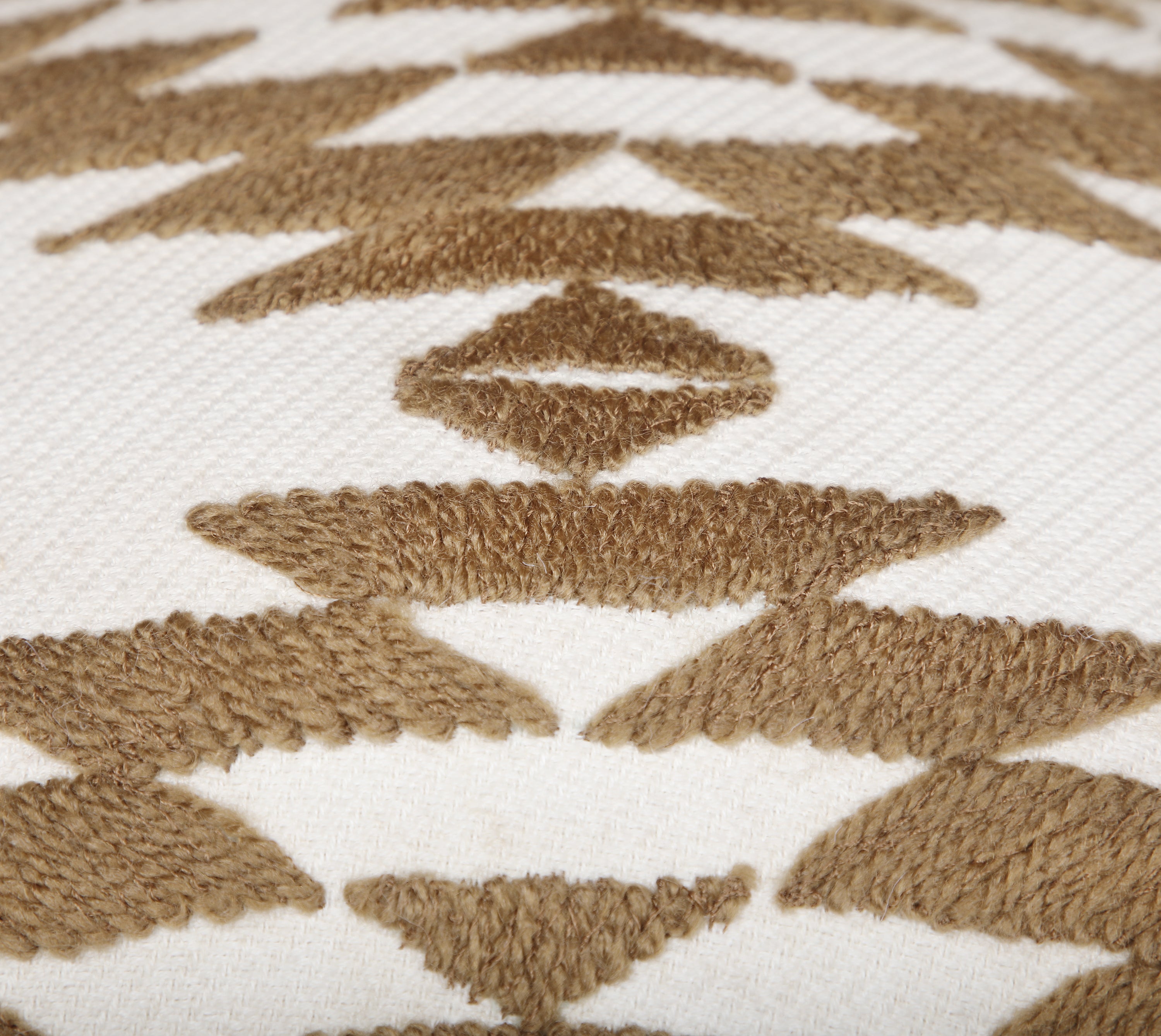 NAVAJO Off white Gold Cotton Cushion Cover