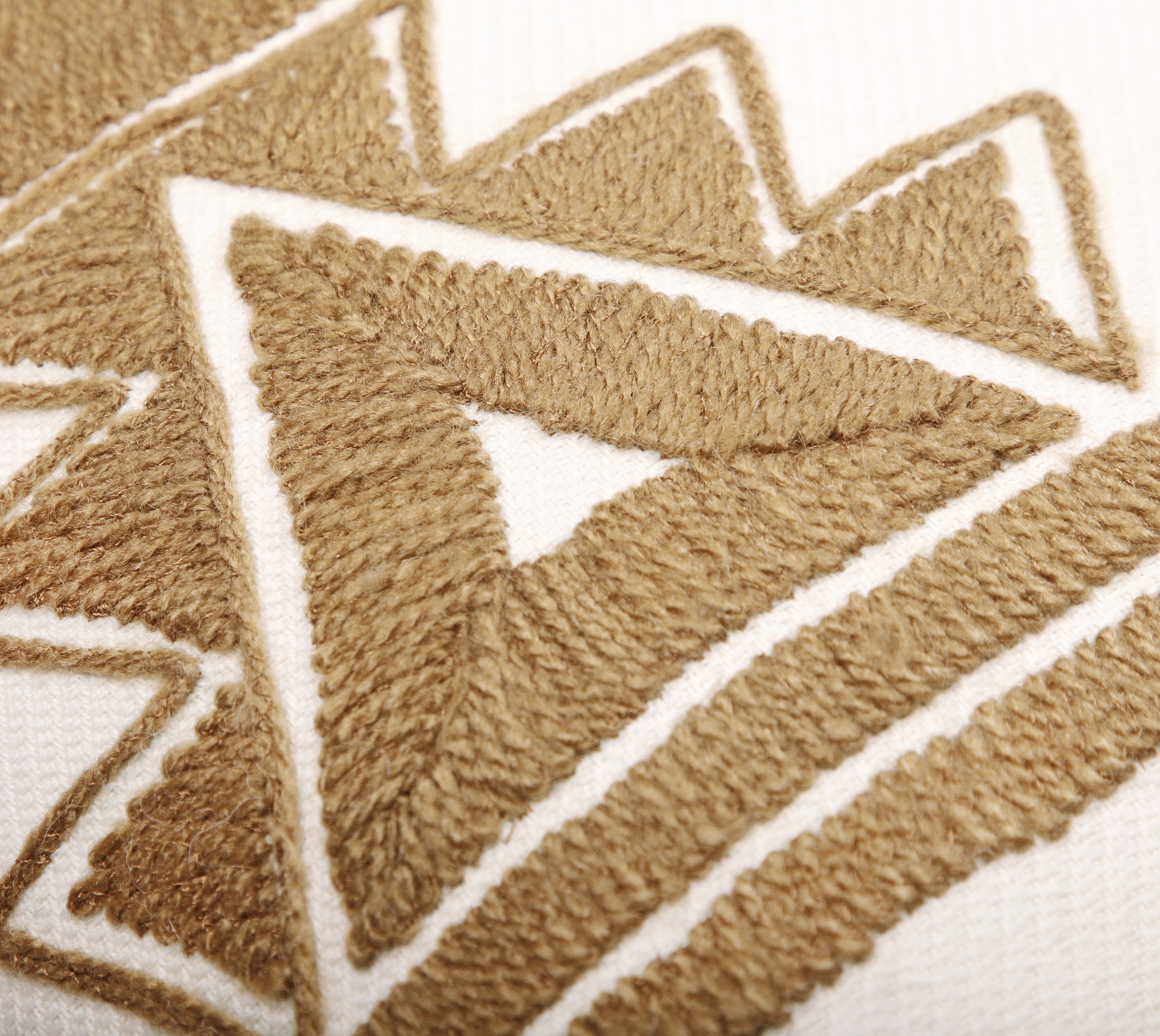 NAVAJO Off white Gold Cotton Cushion Cover