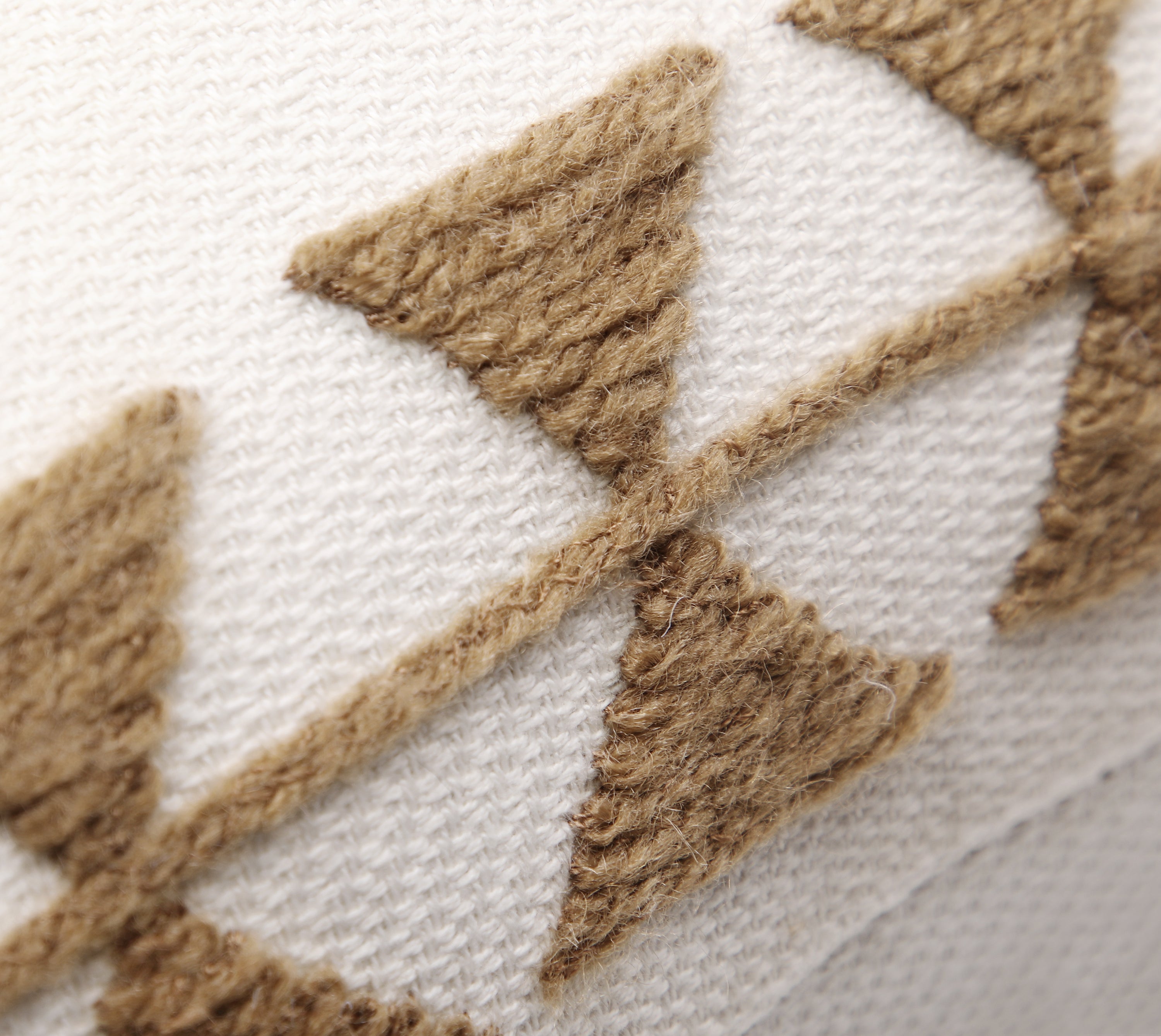 NAVAJO Off white Gold Cotton Cushion Cover
