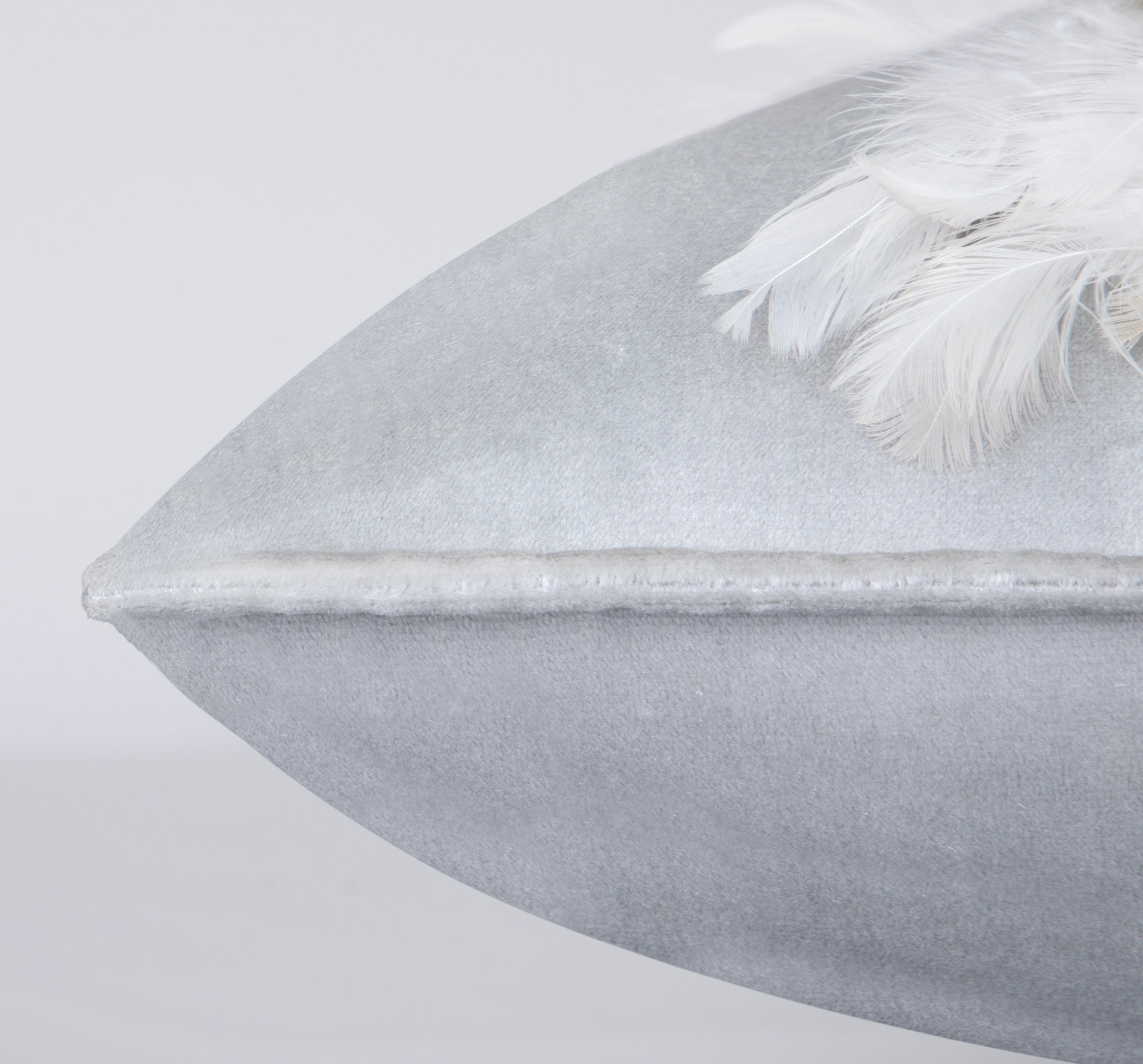 XENIA Silver Velvet Cushion Cover
