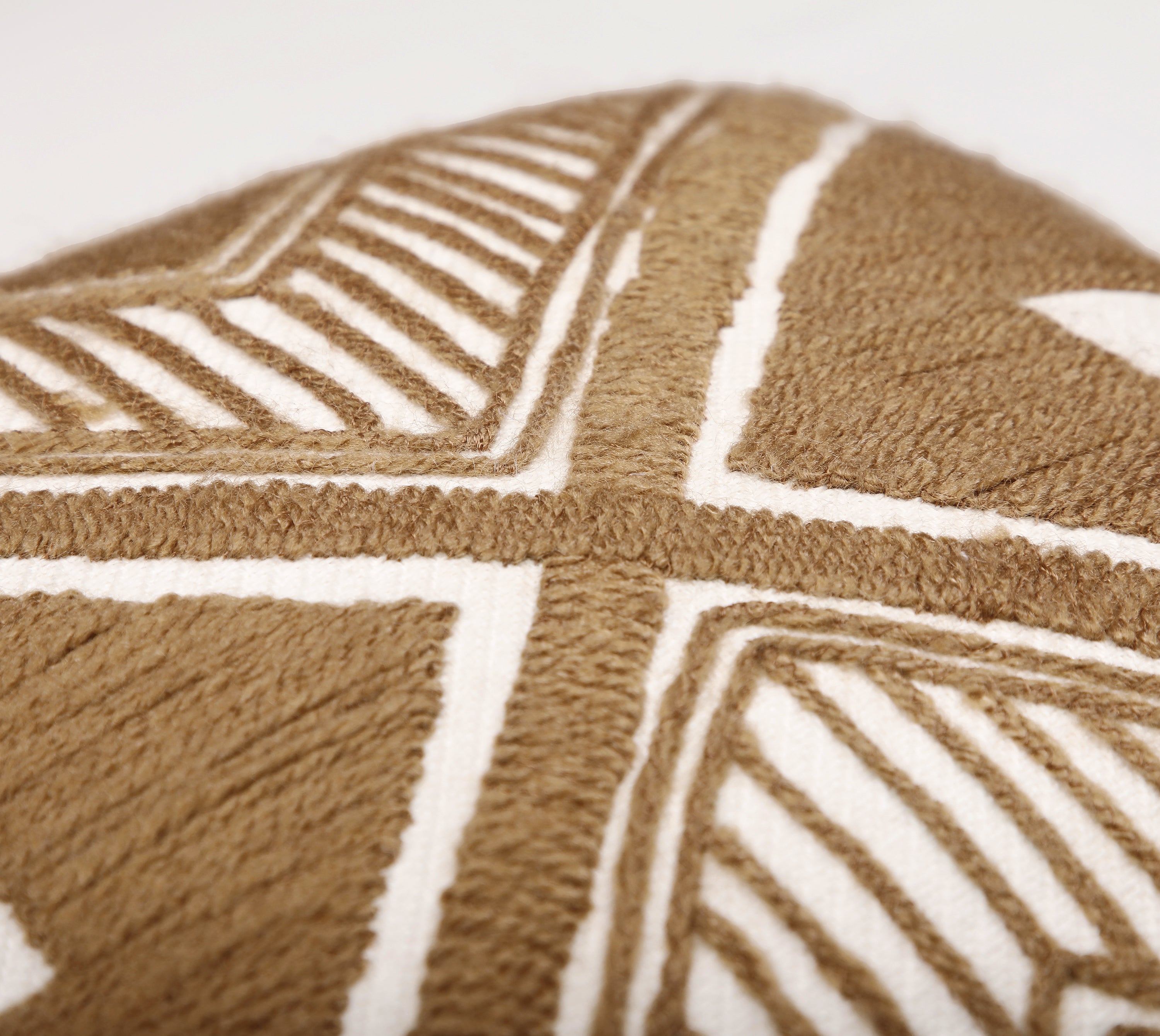 NAVAJO Off white Gold Cotton Cushion Cover