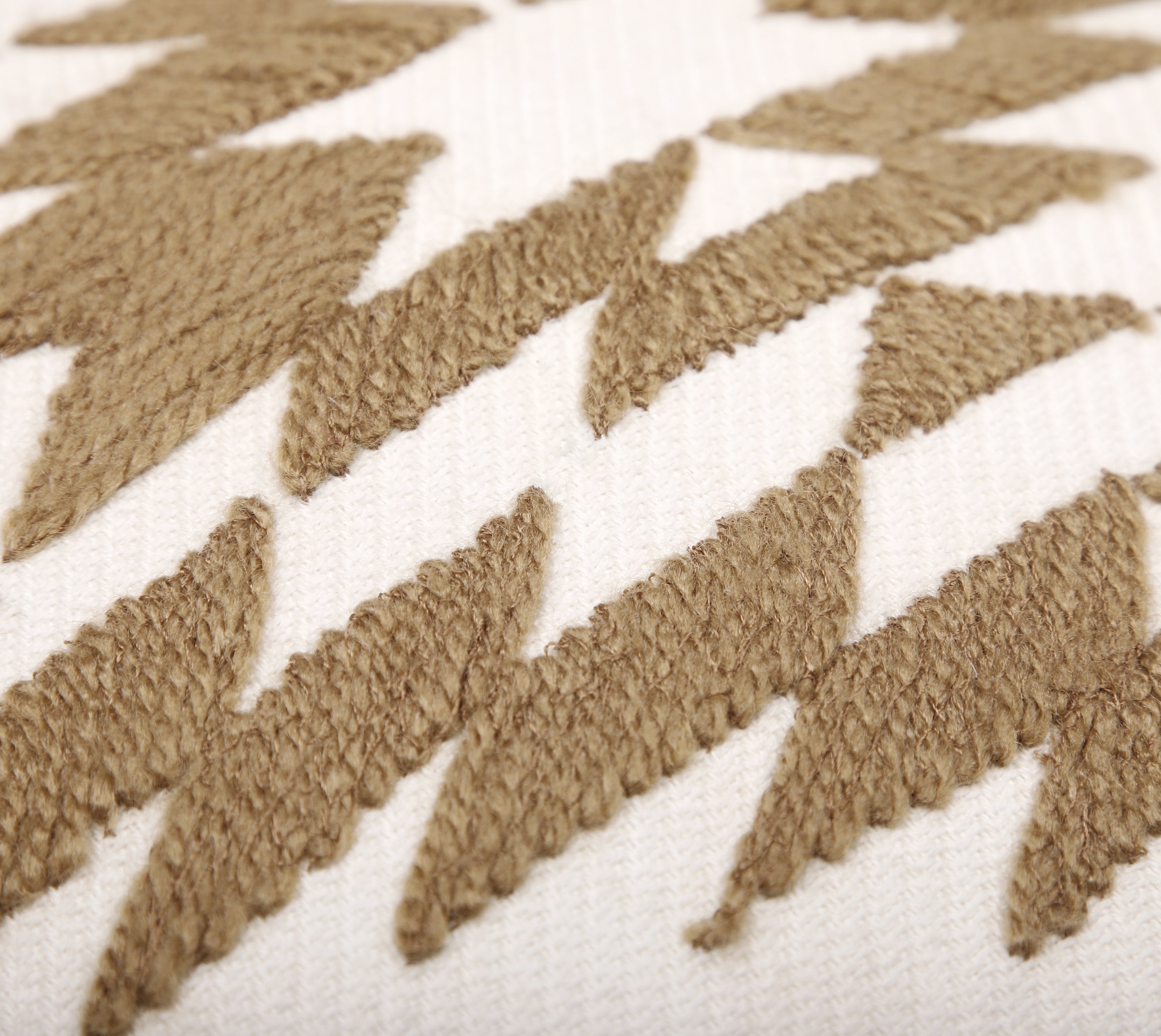 NAVAJO Off white Gold Cotton Cushion Cover