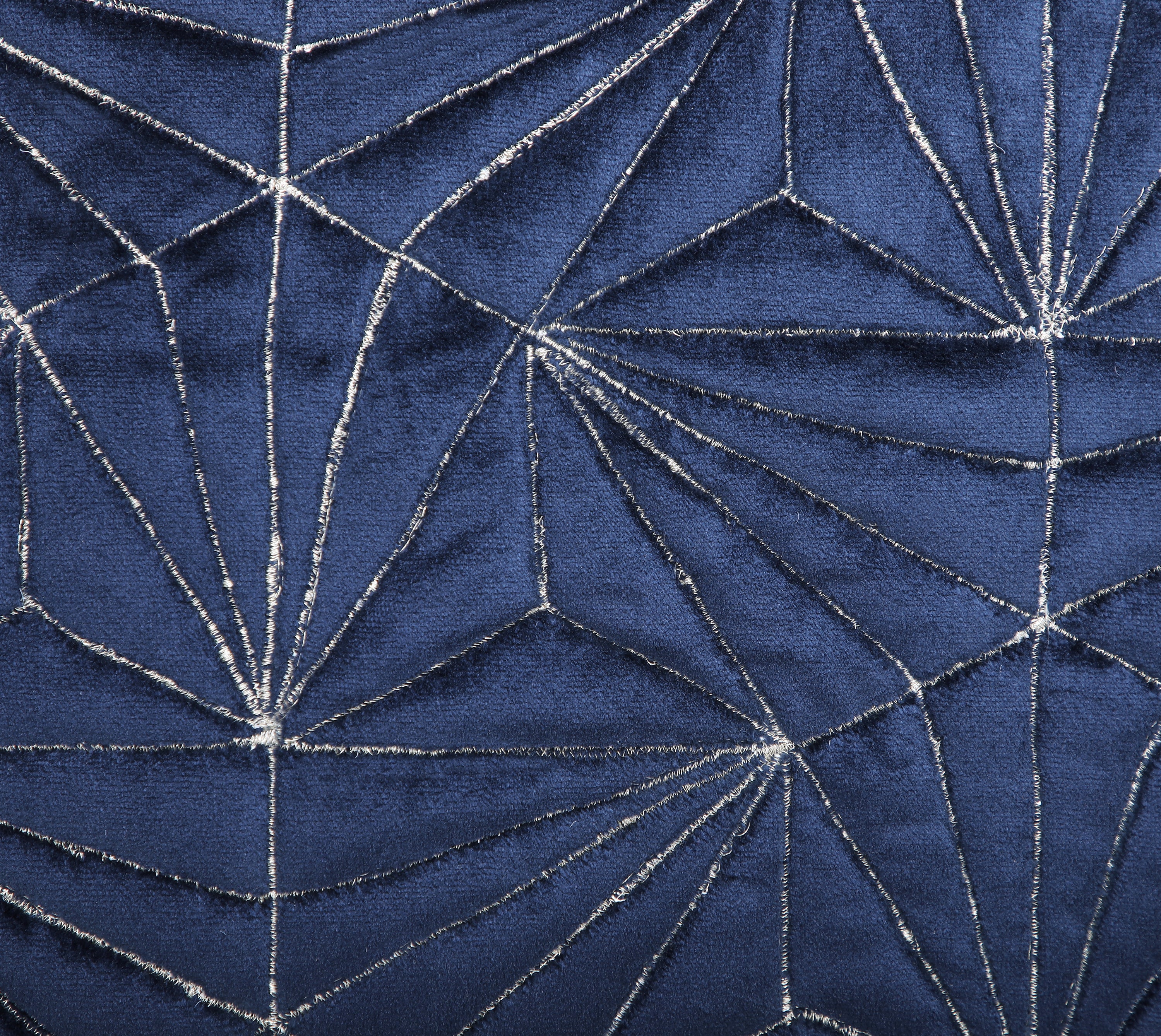 OPHELIA Navy Blue Quilted Velvet Cushion Cover