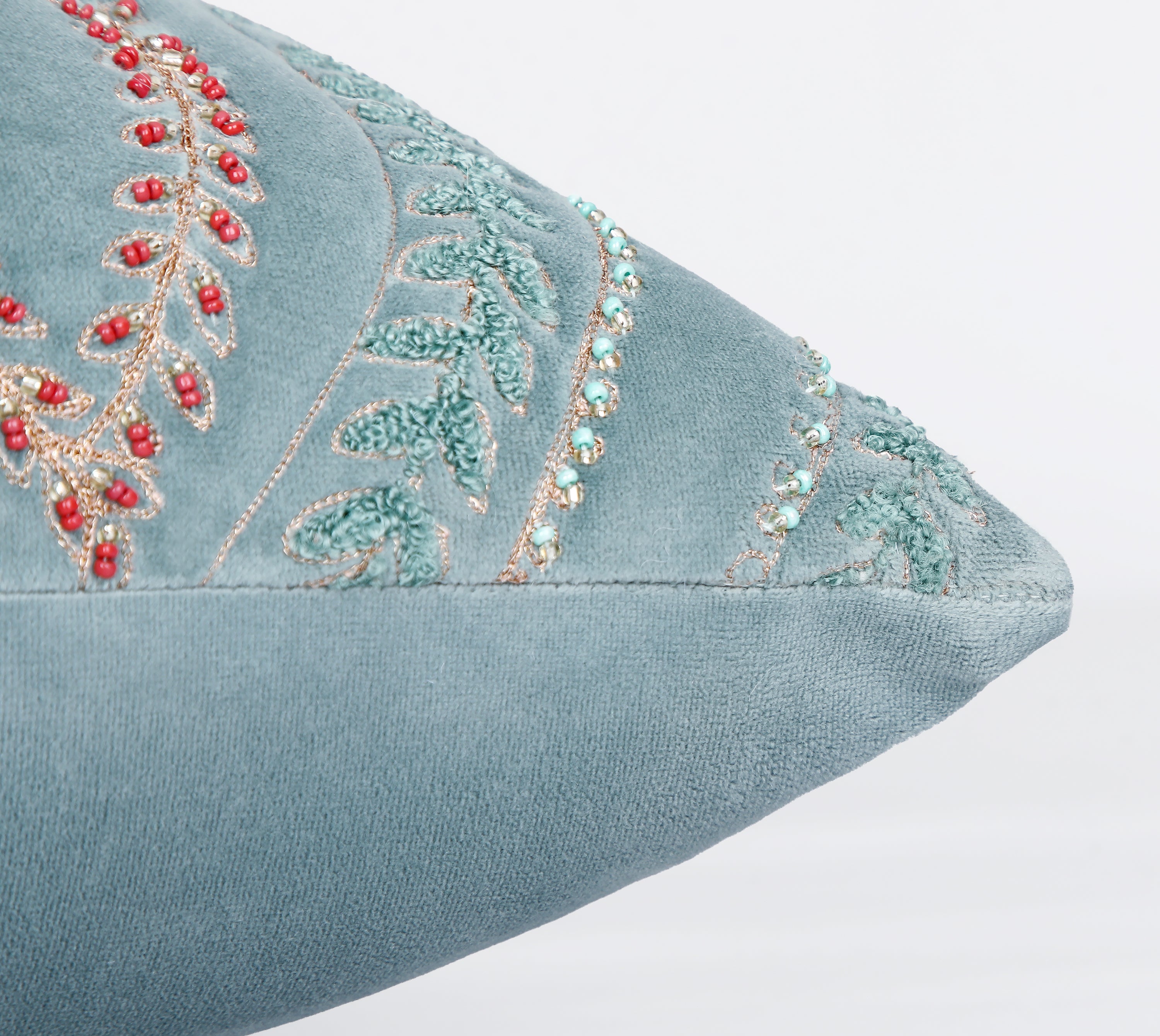 OPHELIA Blue Velvet Cushion Cover