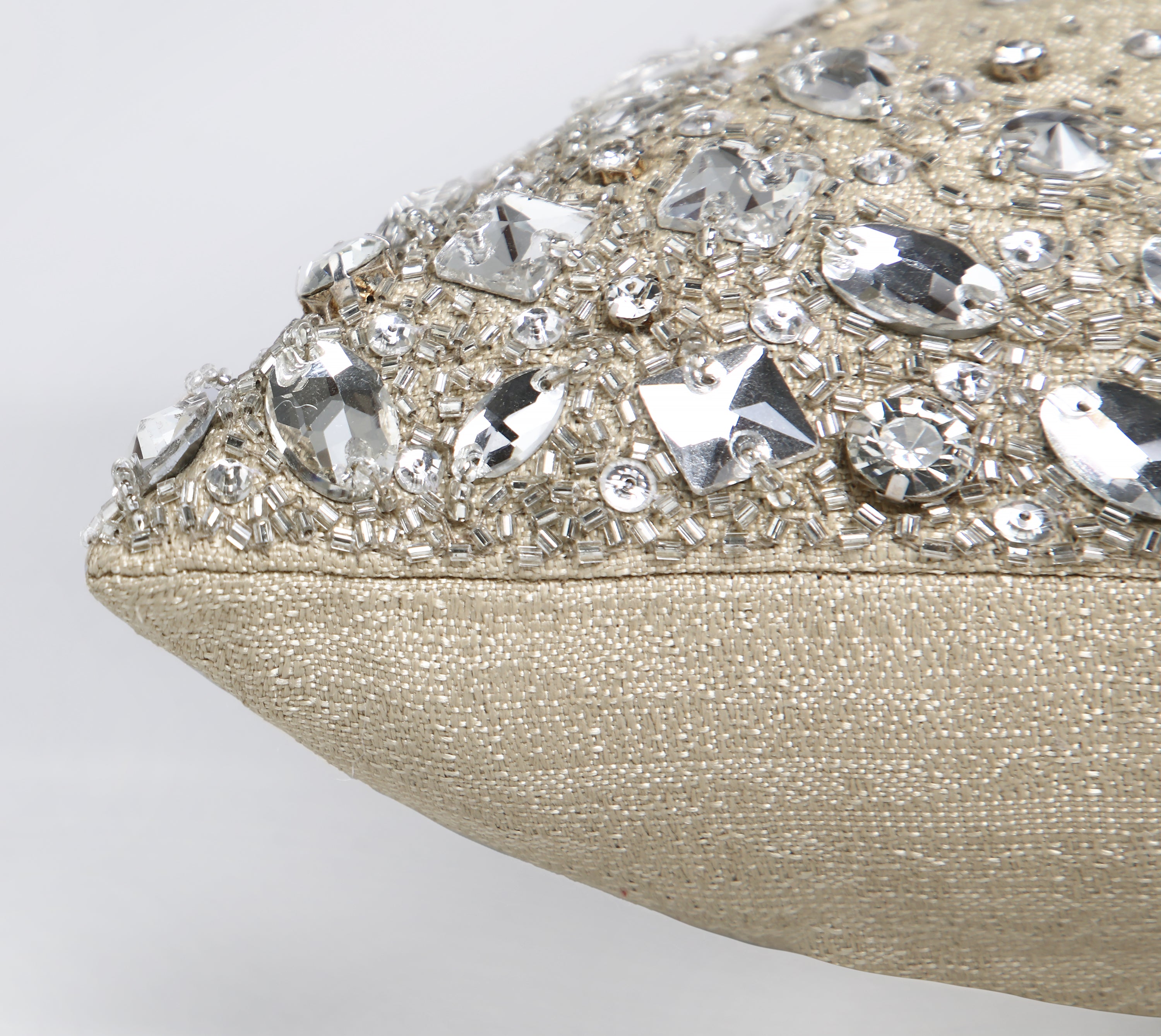 LUMIERE Beige Bling Cushion Cover