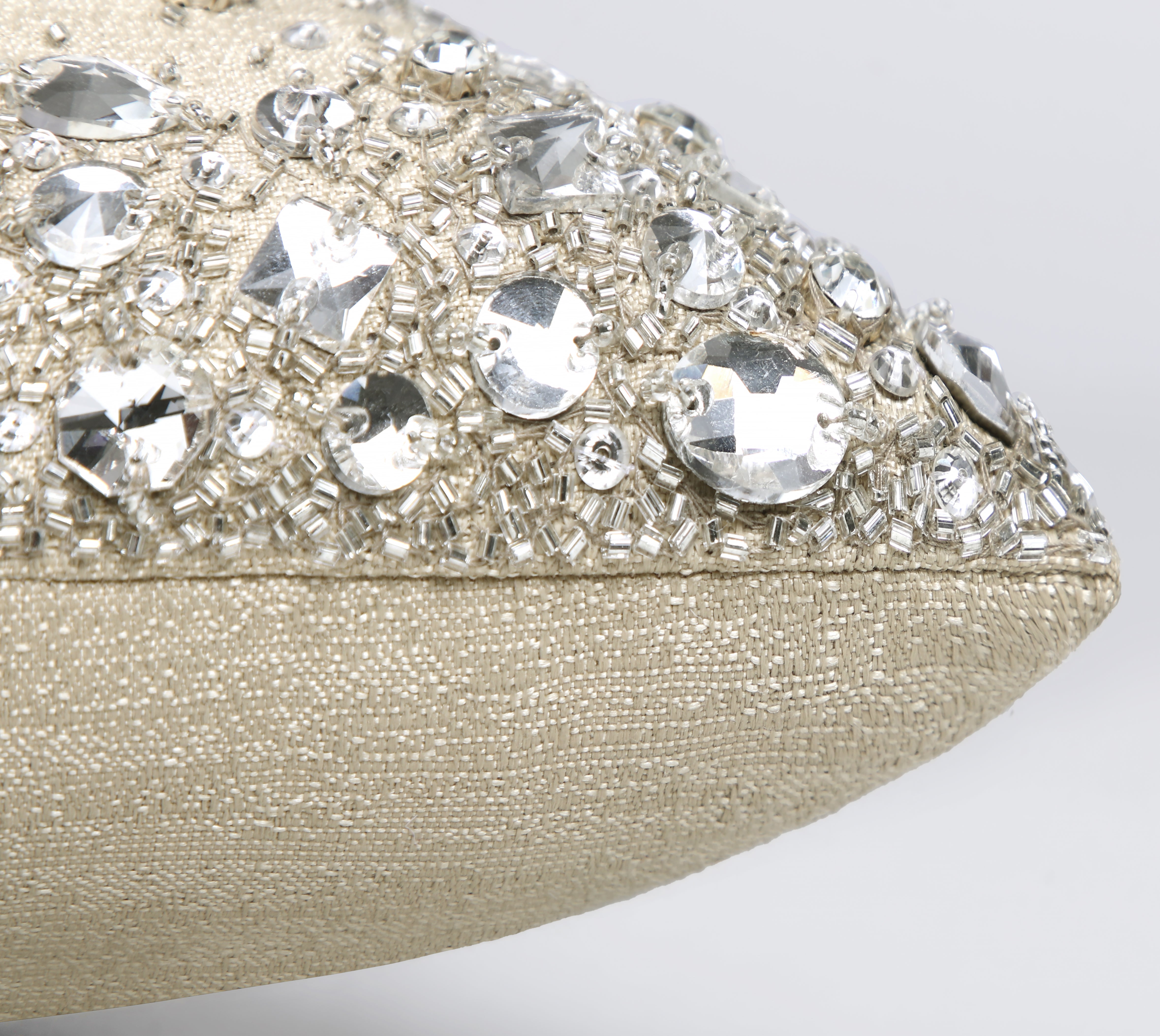 LUMIERE Beige Bling Cushion Cover