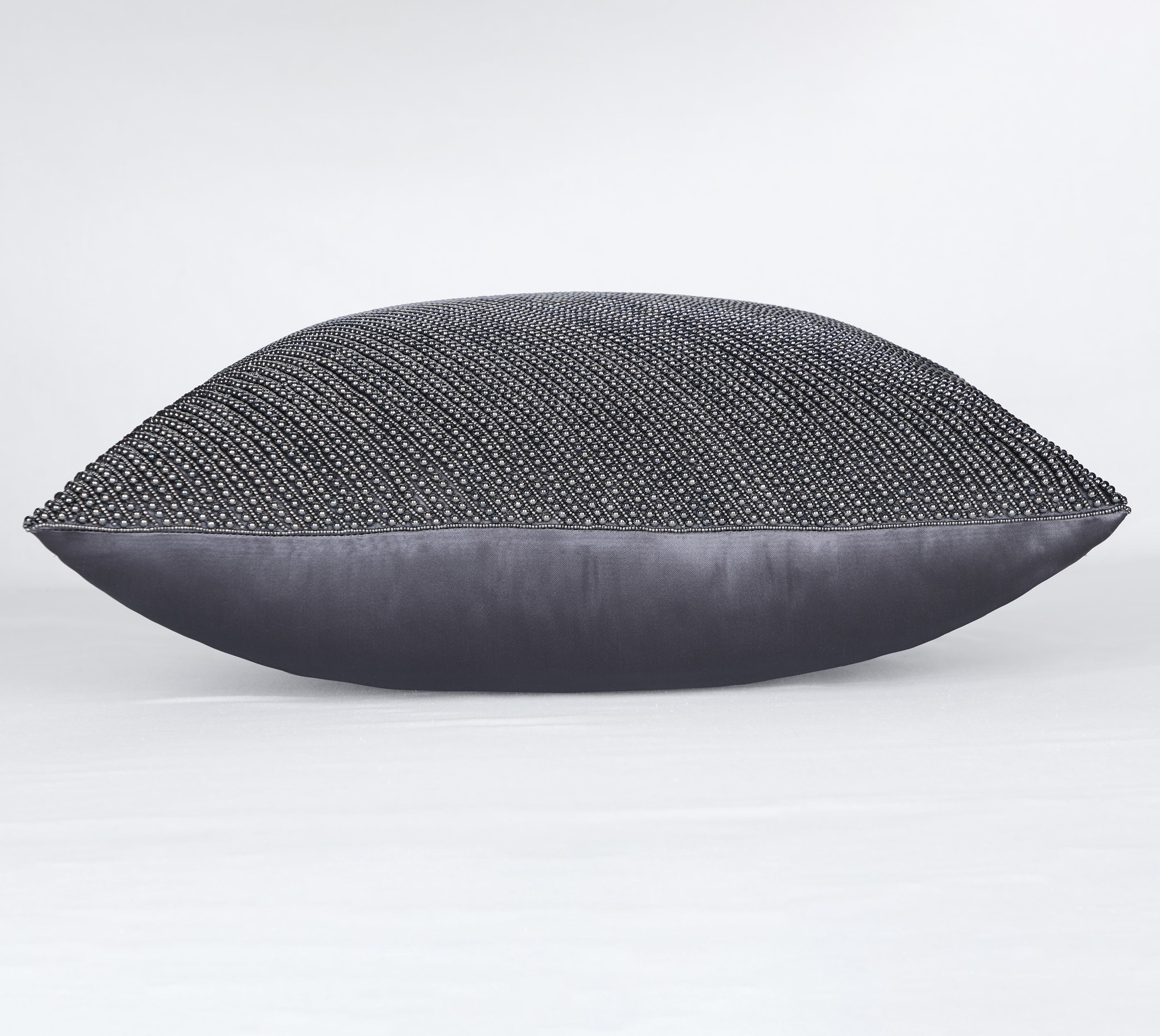 CAPIZ Gunmetal Grey Beaded Cushion Cover