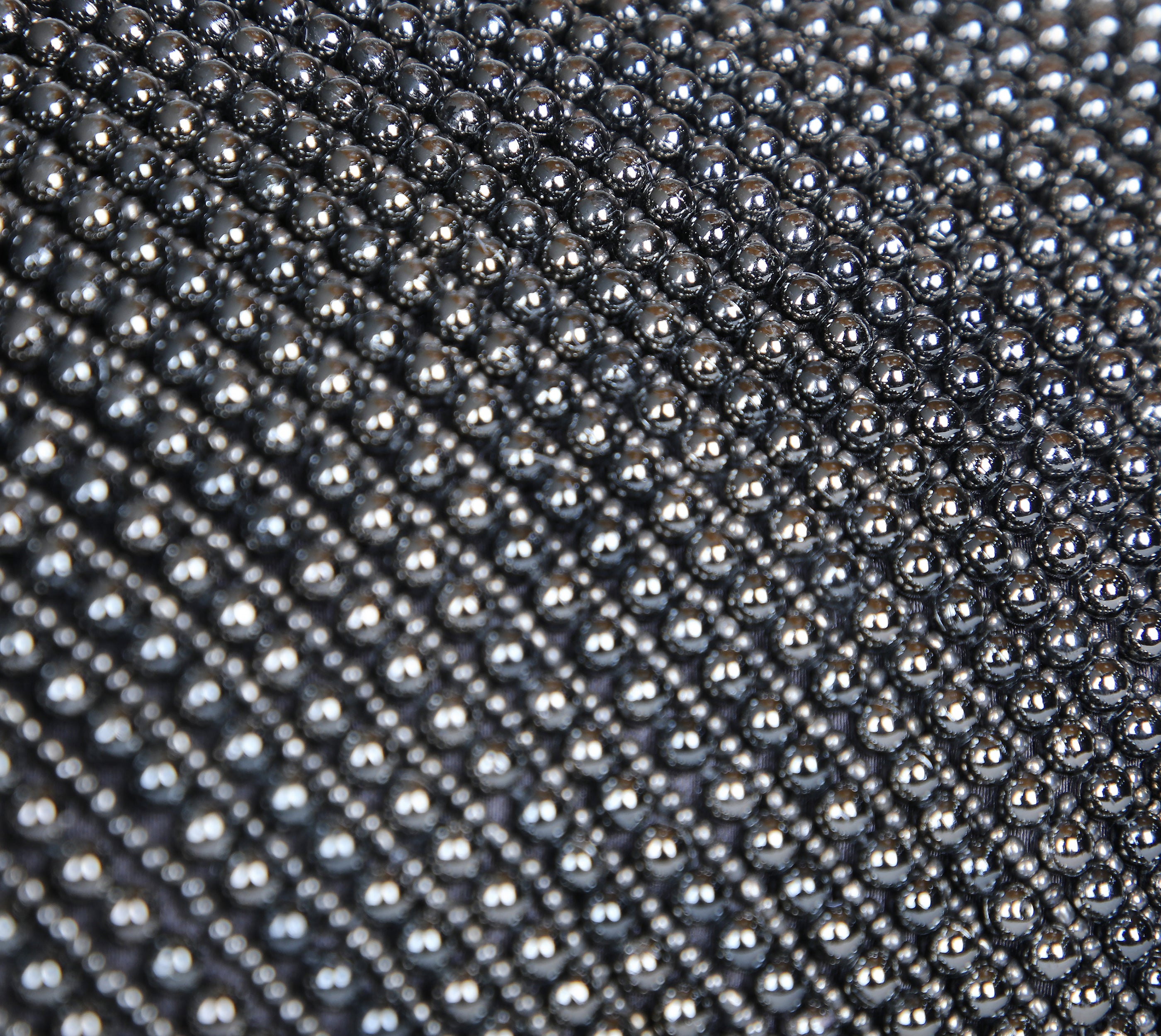 CAPIZ Gunmetal Grey Beaded Cushion Cover