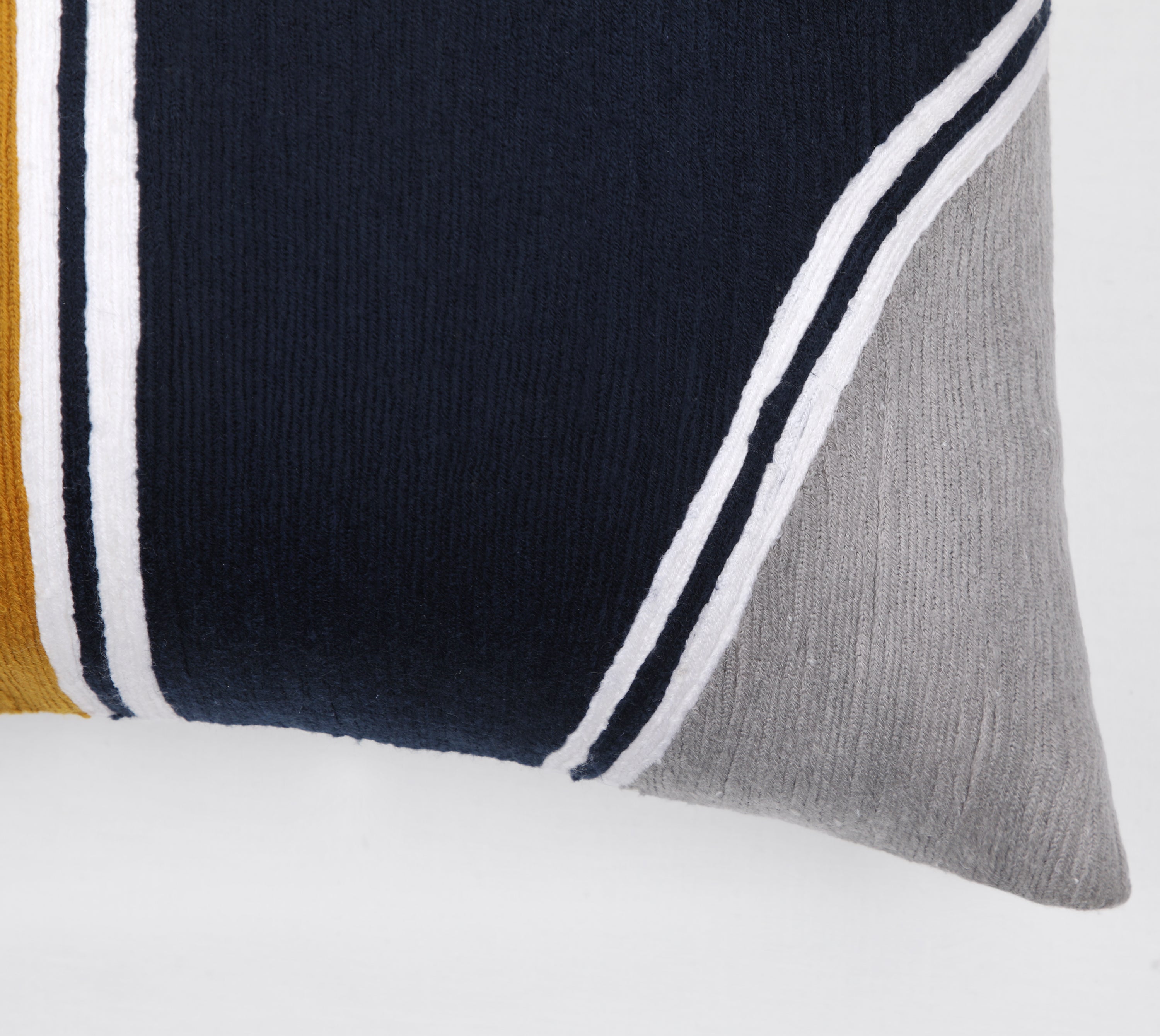 MARISOL Mustard Navy Cushion Cover