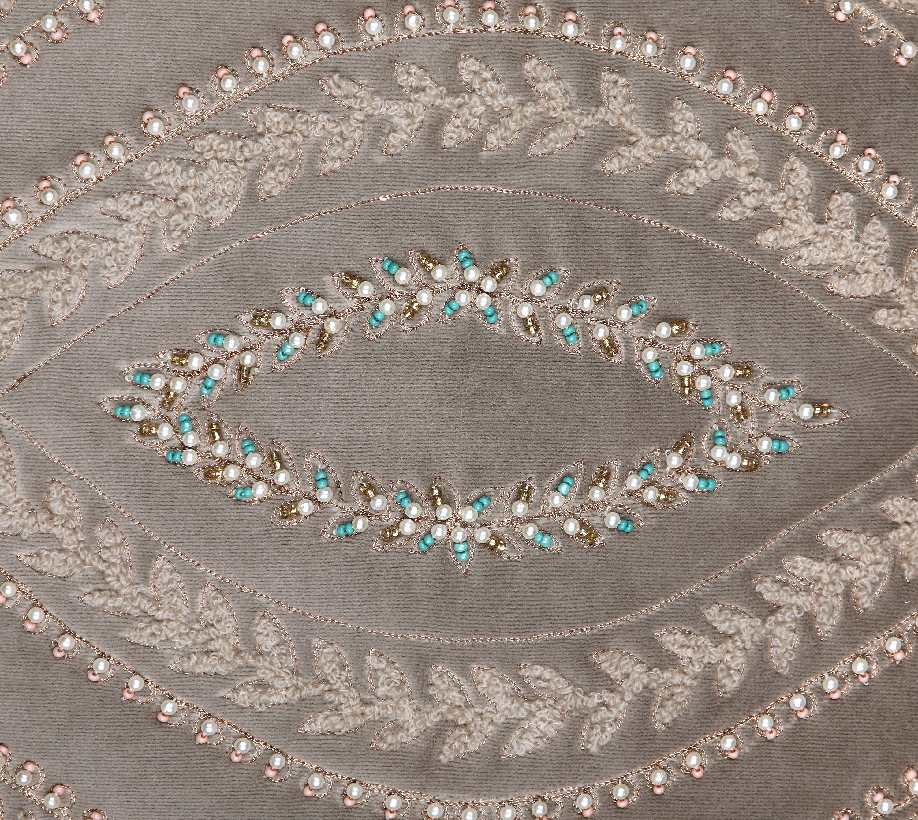 OPHELIA Beige Velvet Cushion Cover