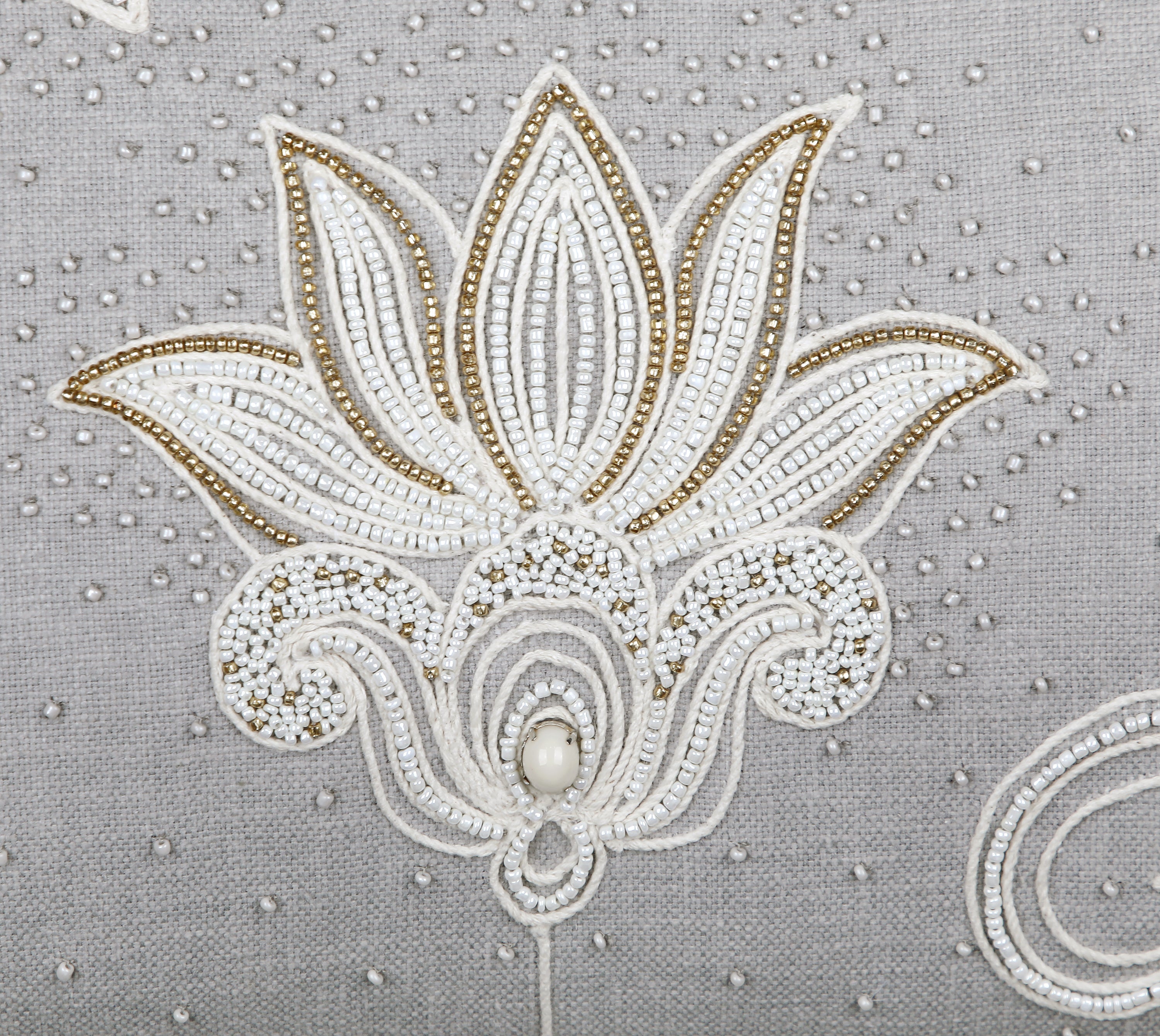 REGENT Grey Cotton Cushion Cover