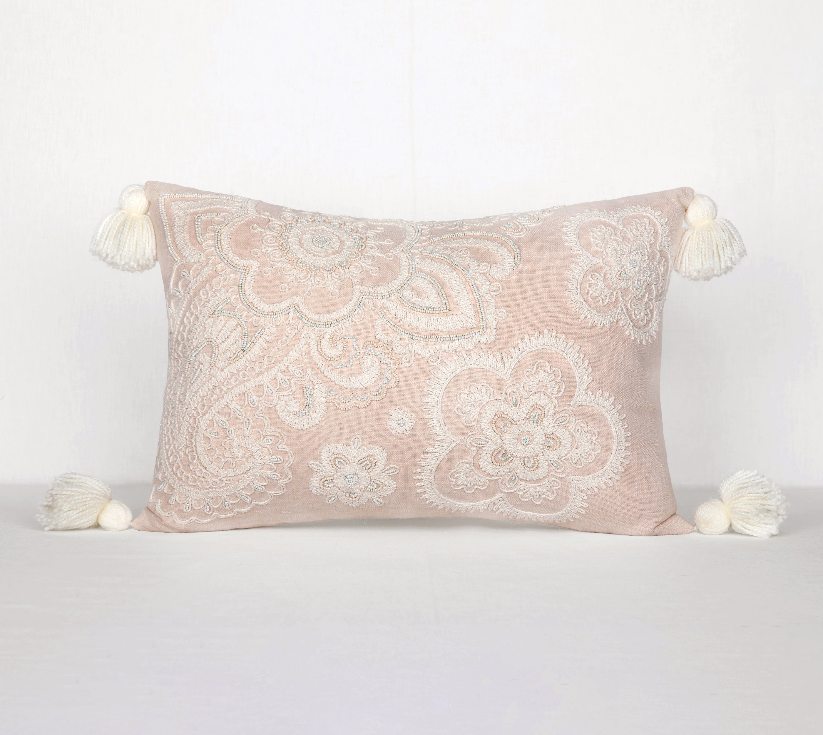 REGENT Peach Cotton Cushion Cover