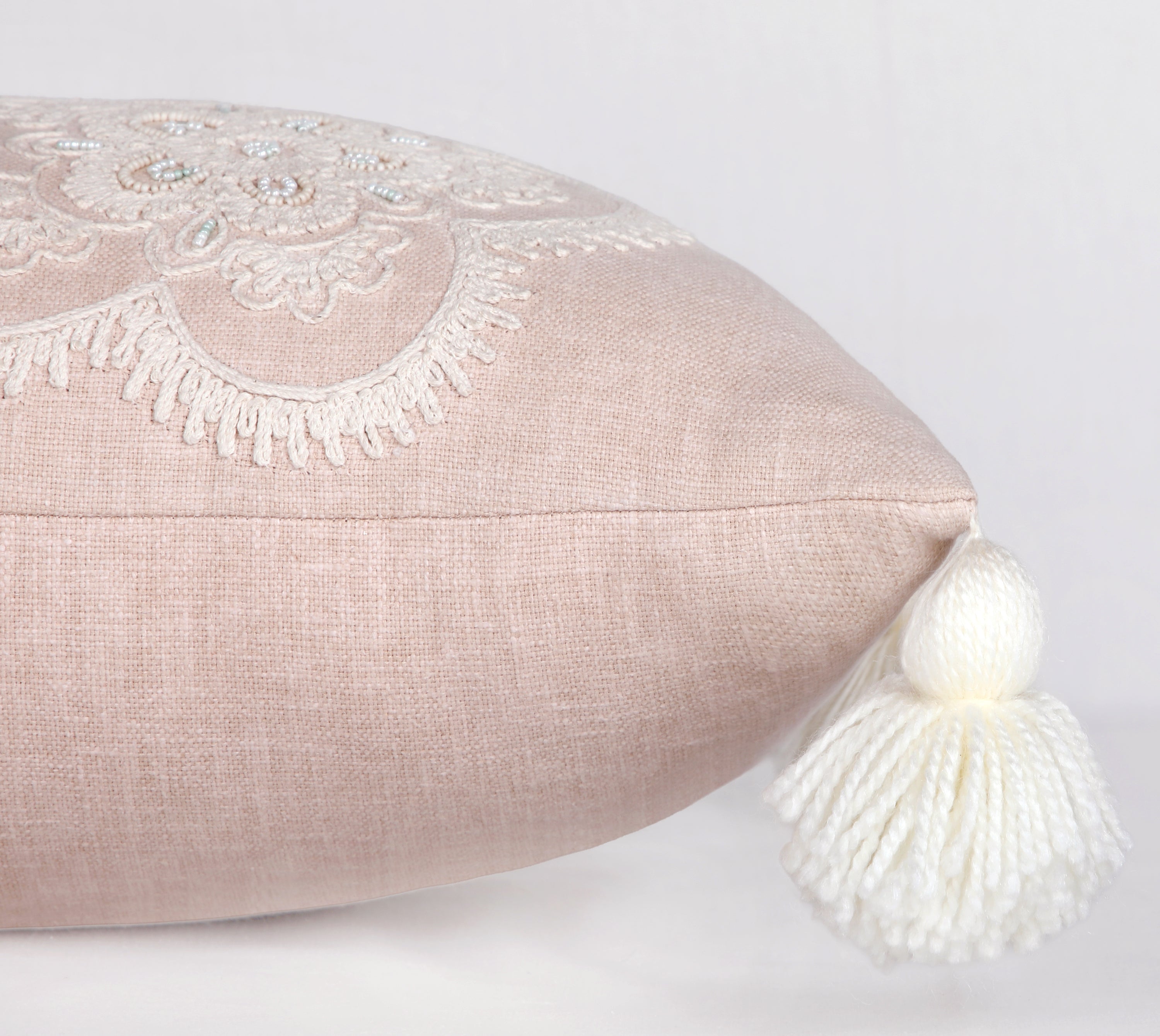 REGENT Peach Cotton Cushion Cover