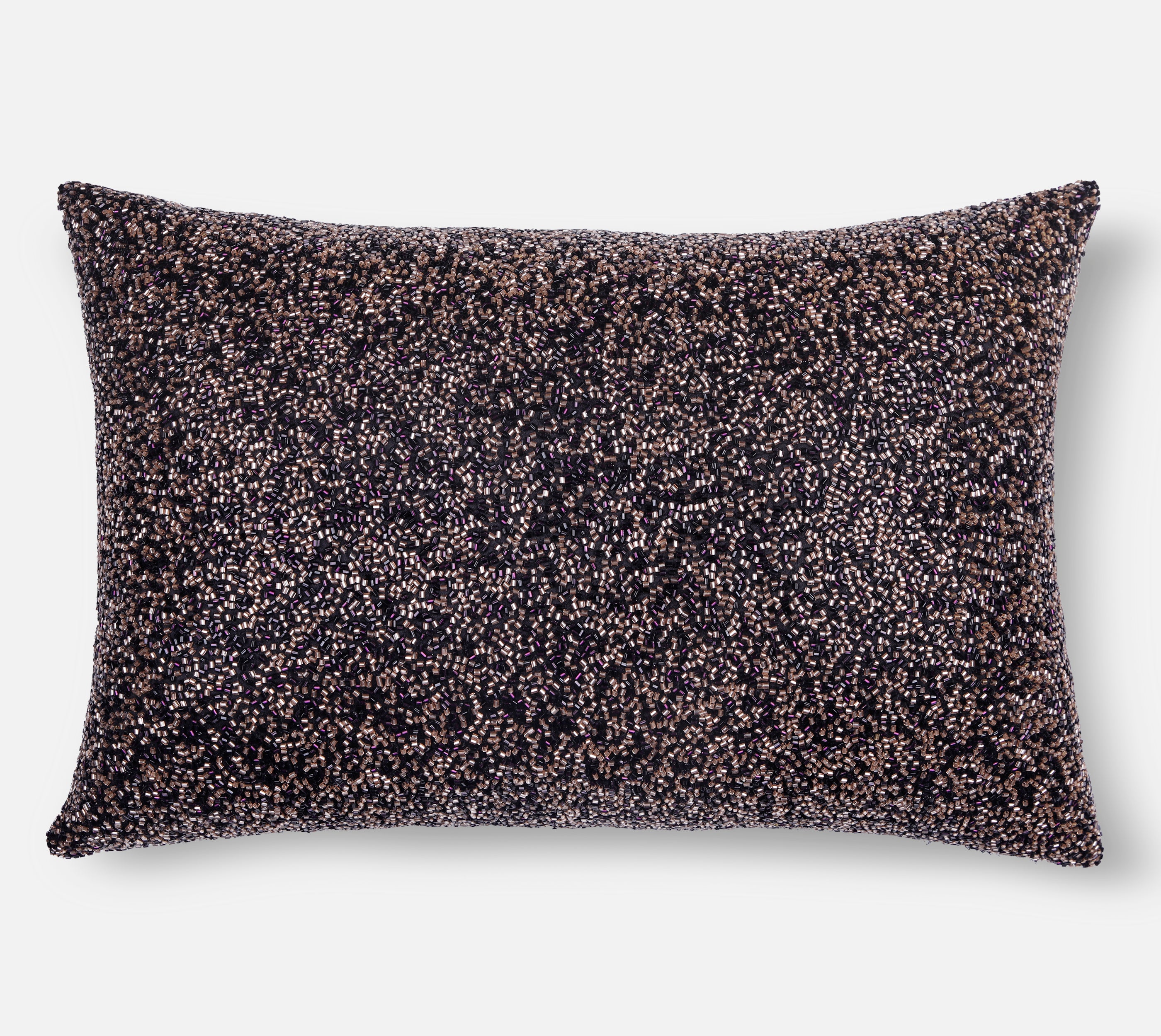 STARDUST Black Purple beaded Cushion cover