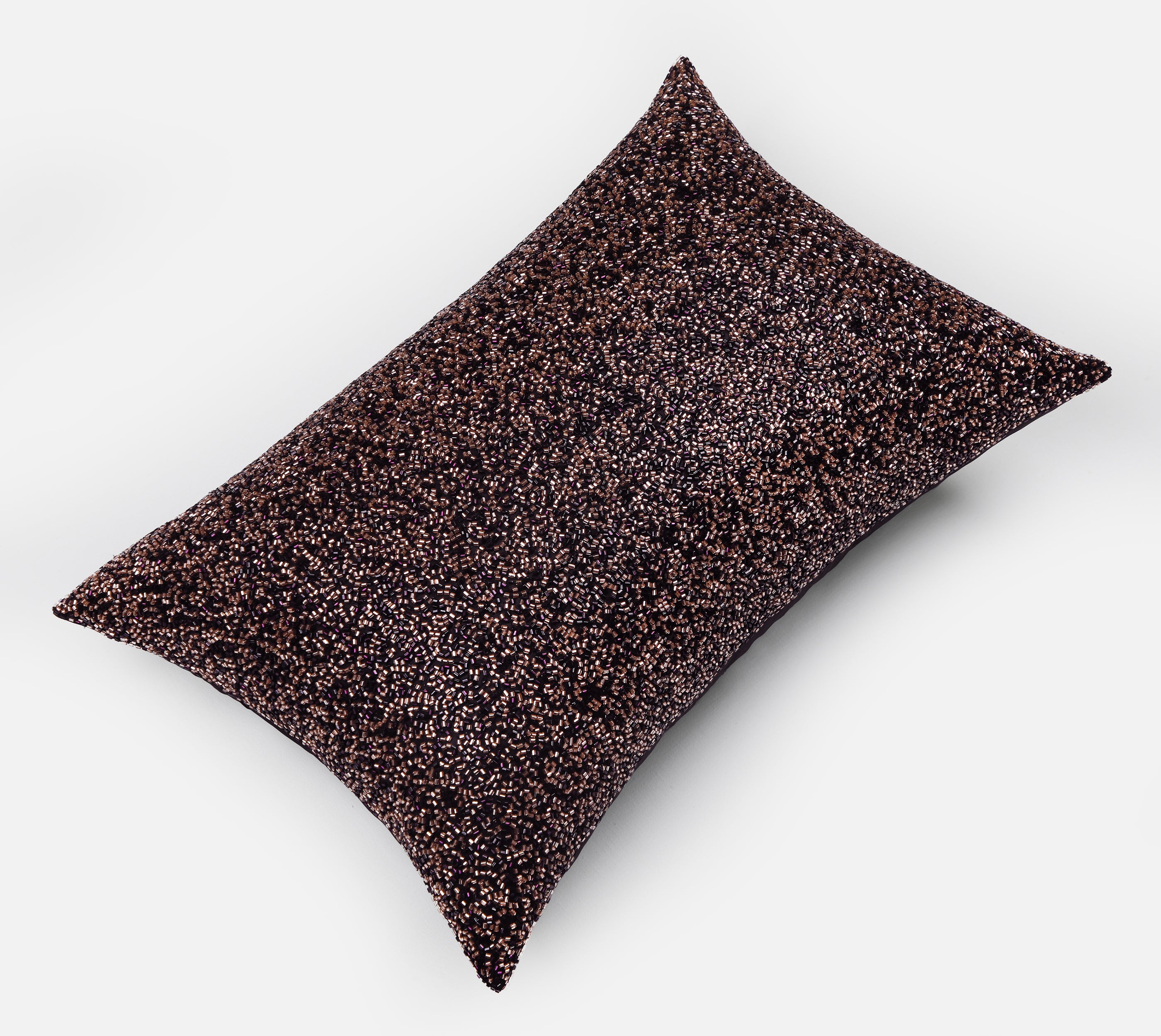 STARDUST Black Purple beaded Cushion cover
