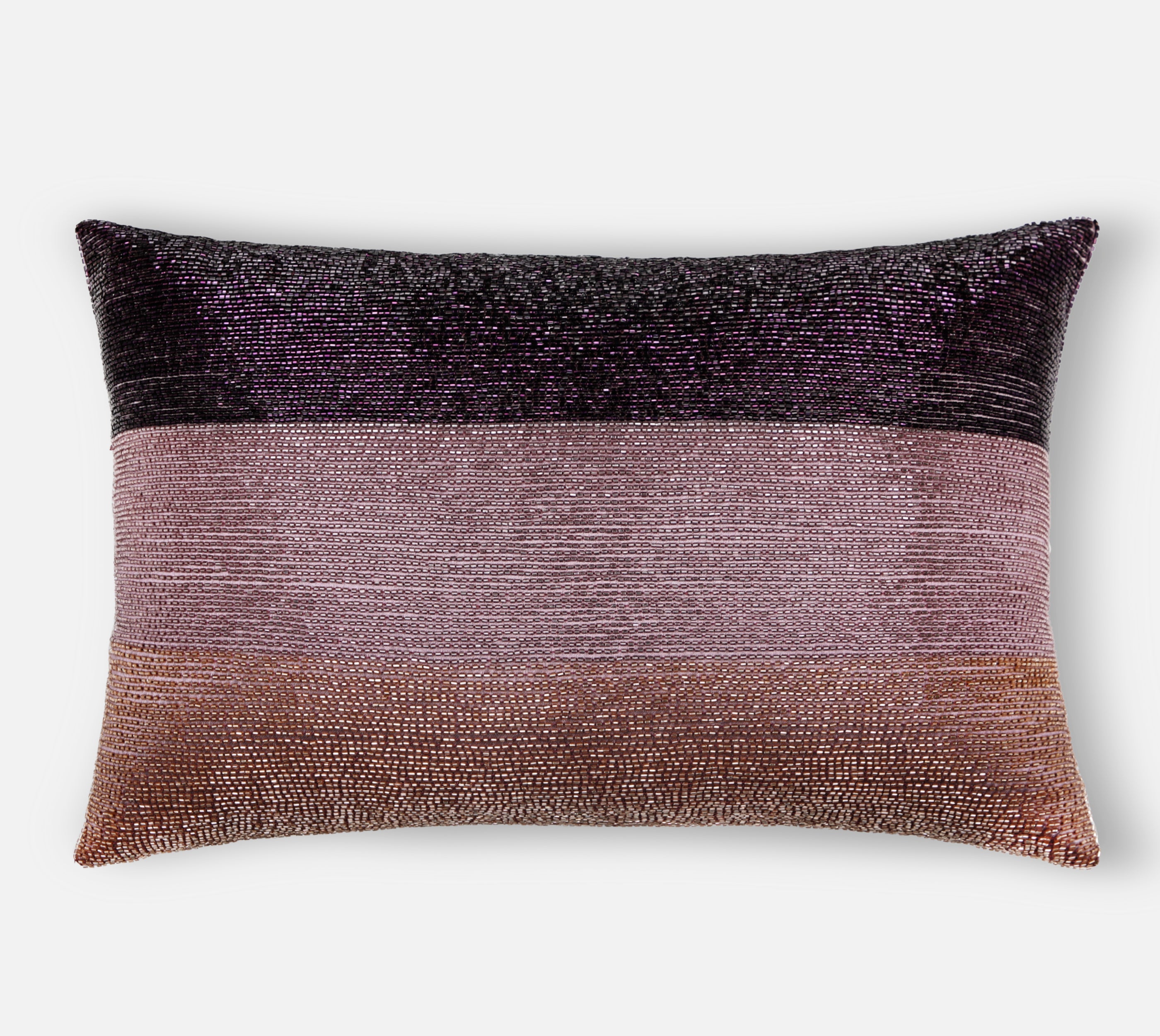 DAZZLE Purple Beaded Cushion Cover