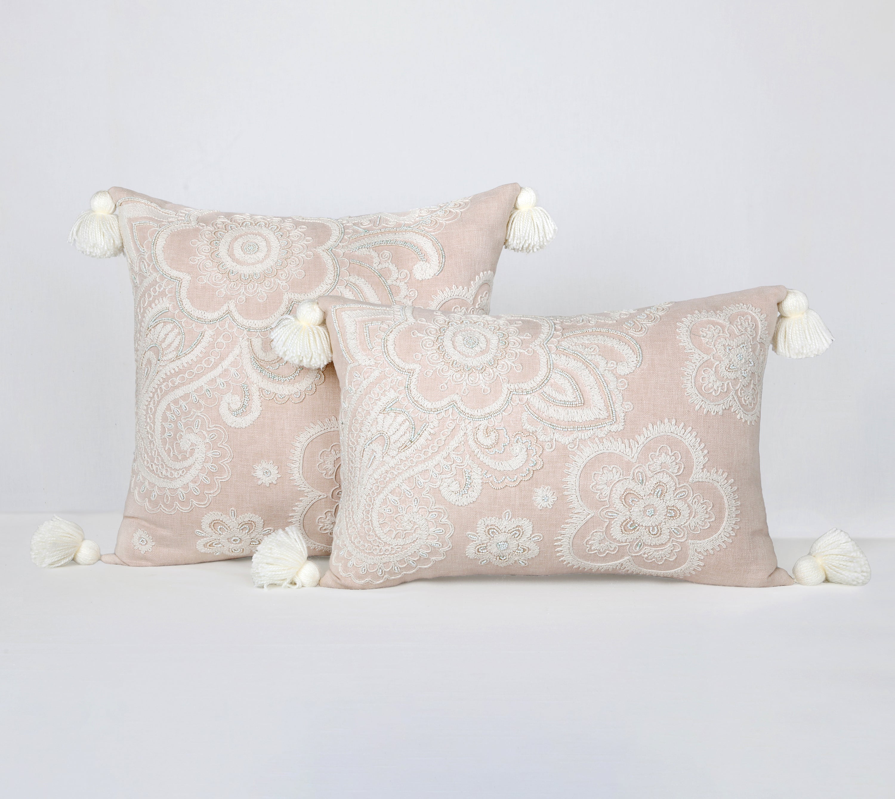 REGENT Peach Cotton Cushion Cover