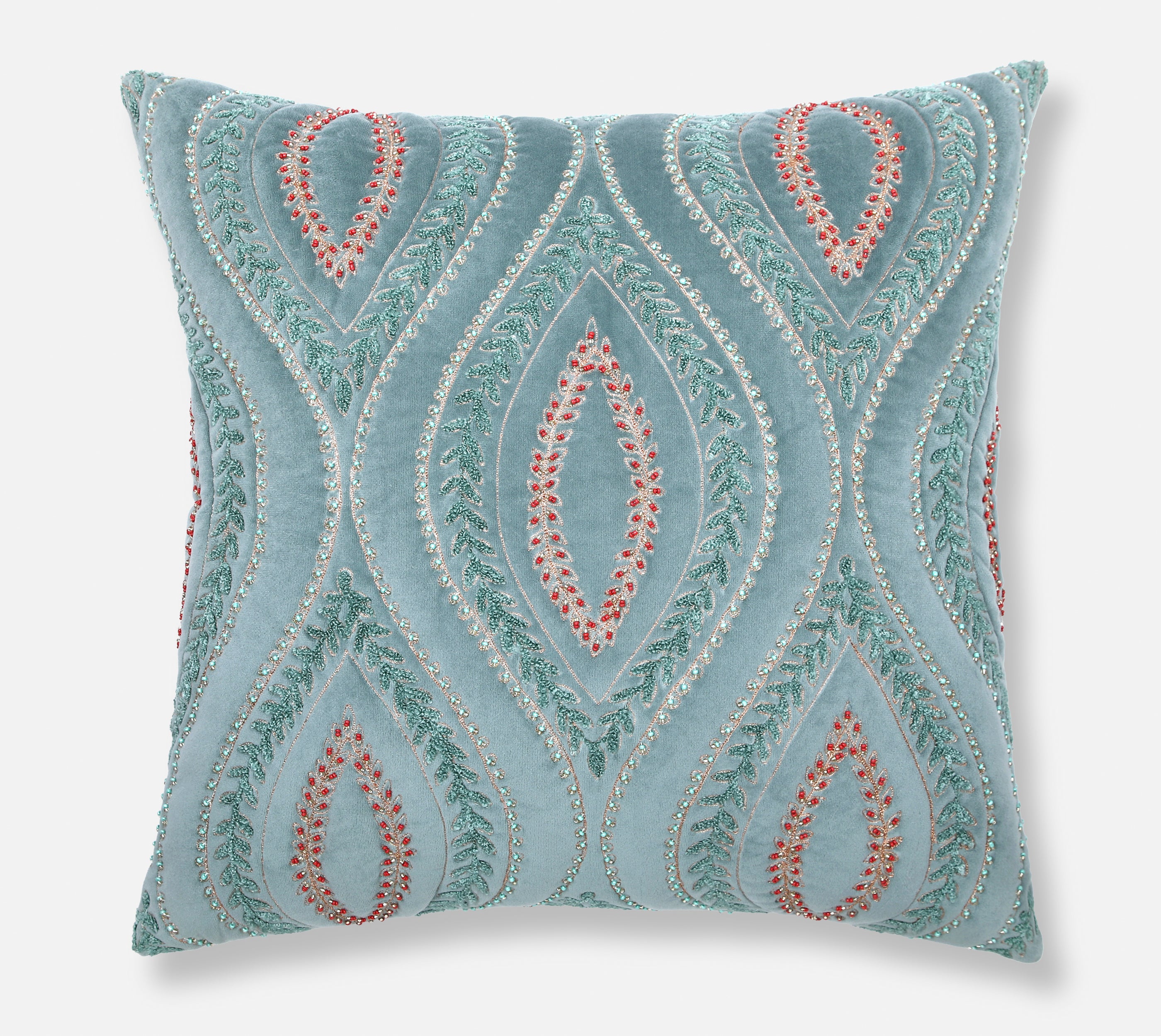 OPHELIA Blue Velvet Cushion Cover