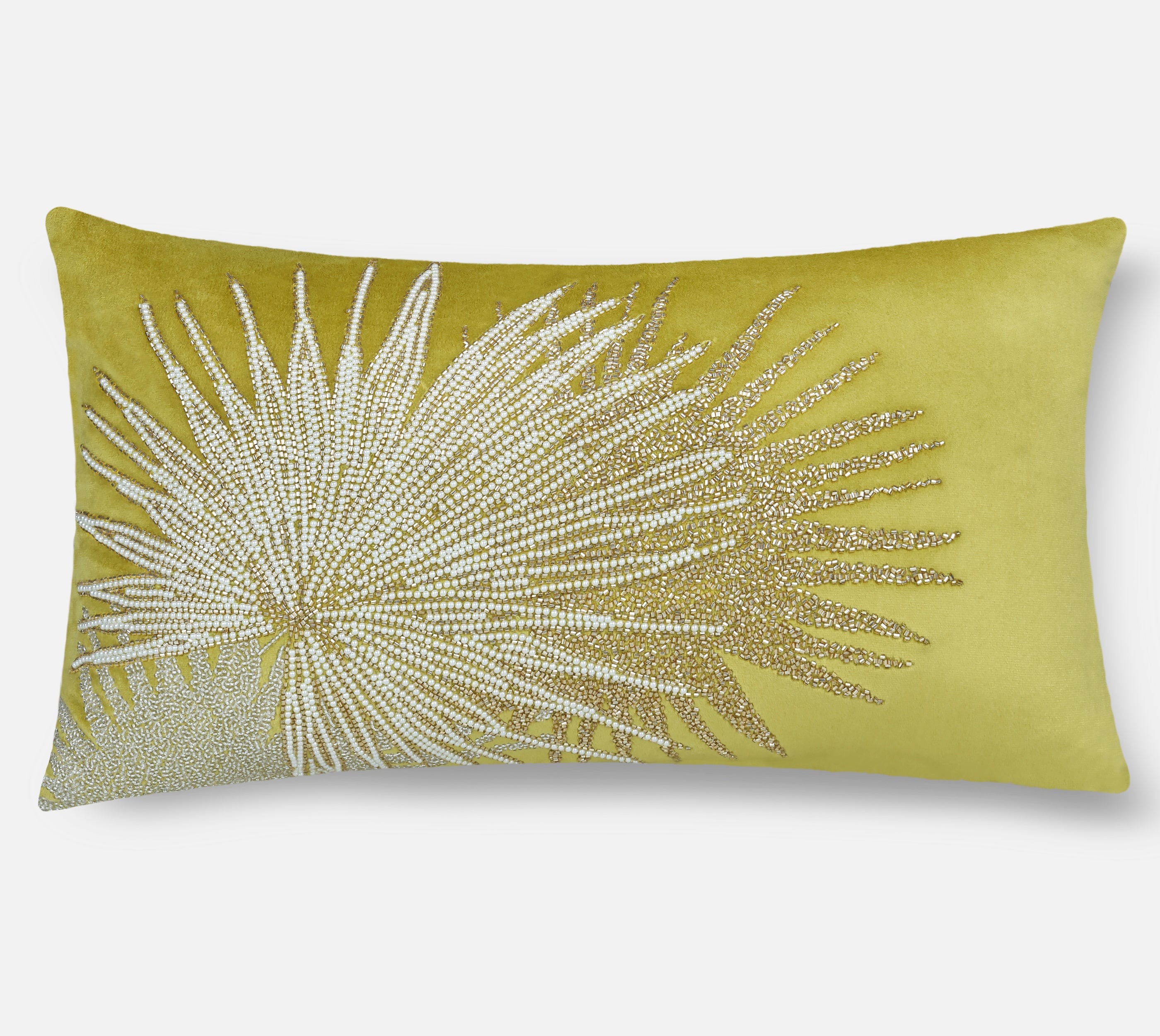 CORDELIA Lime Green Velvet Cushion Cover