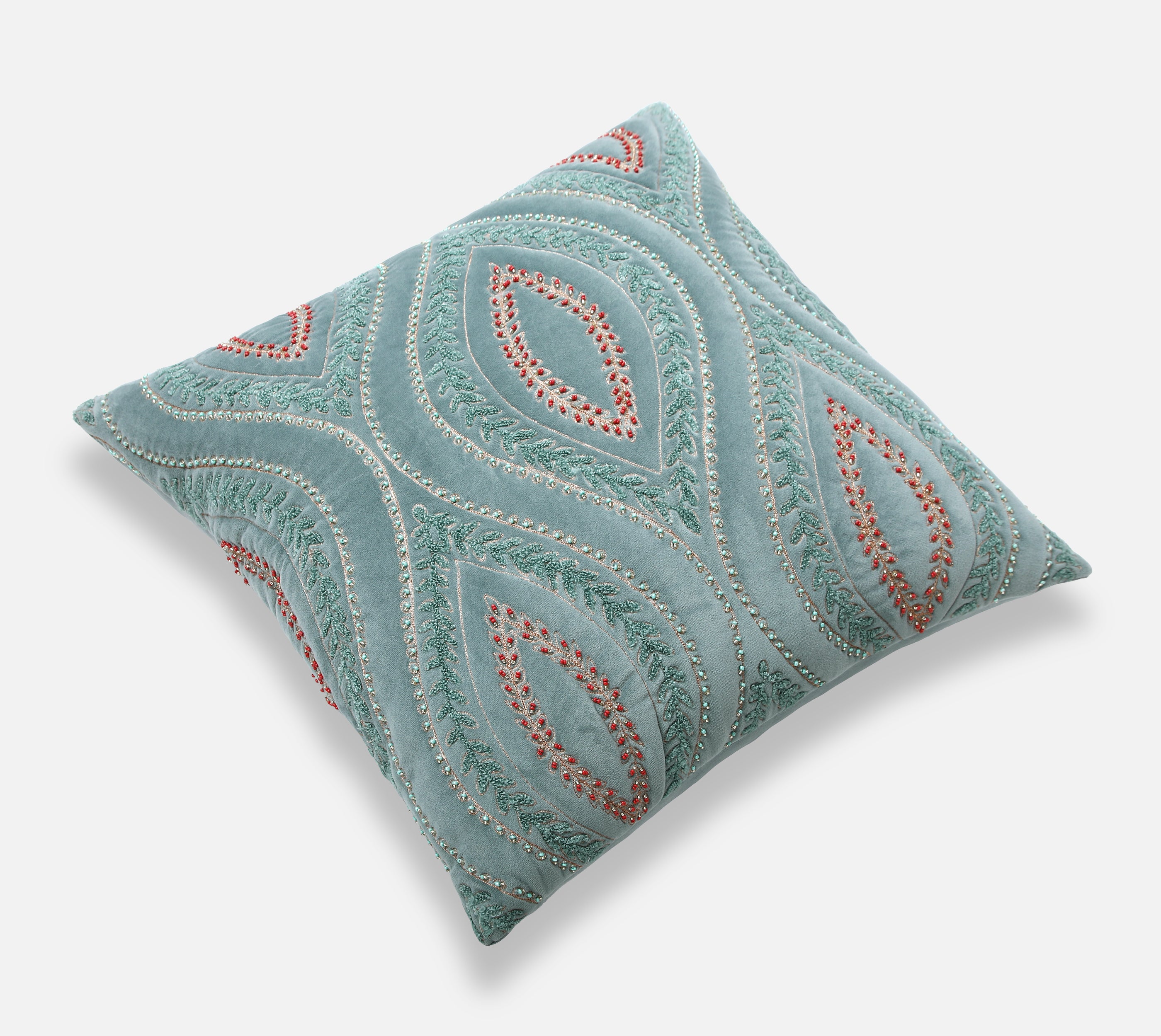 OPHELIA Blue Velvet Cushion Cover