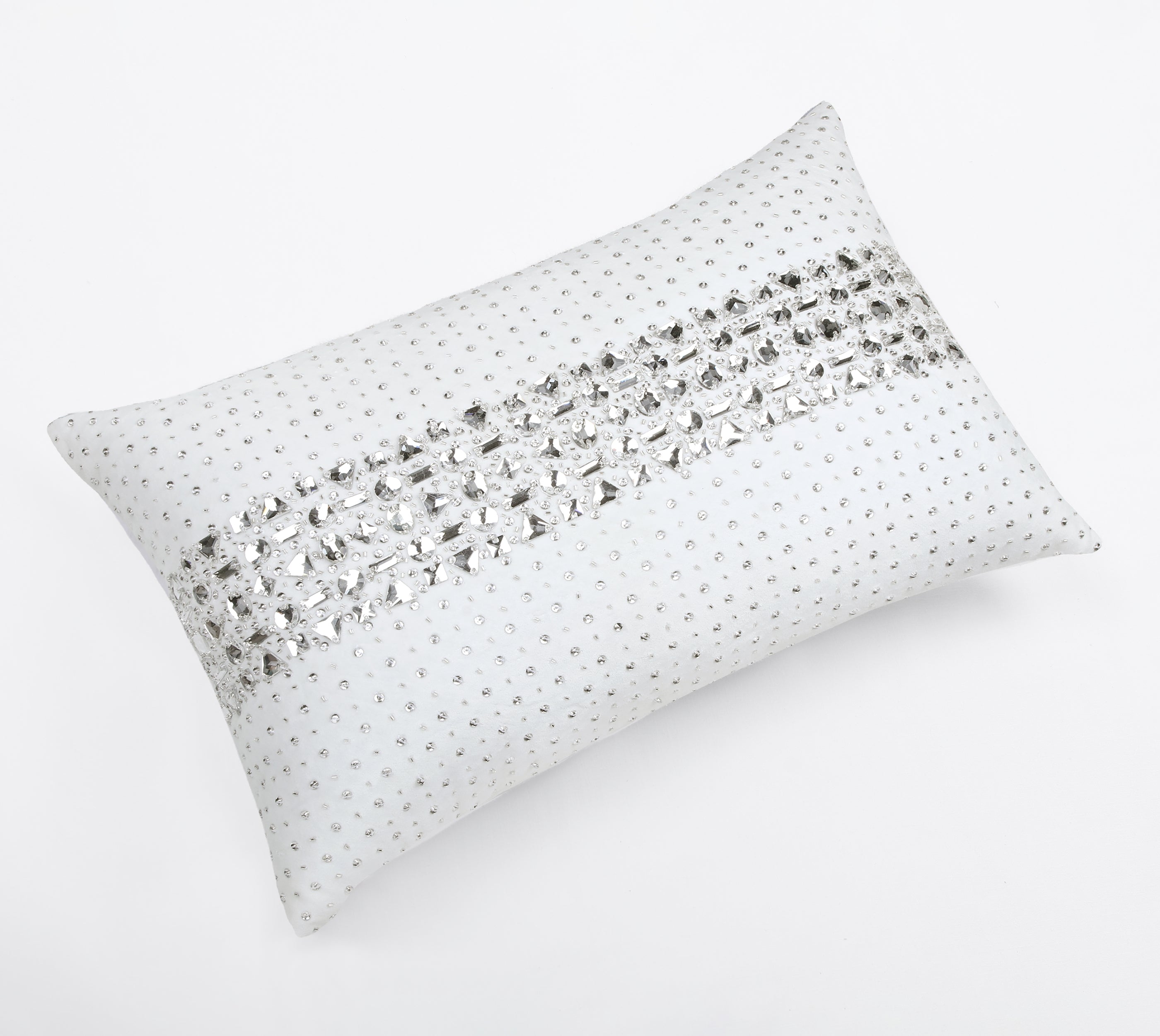 ALICE Off white Bling Velvet Cushion Cover