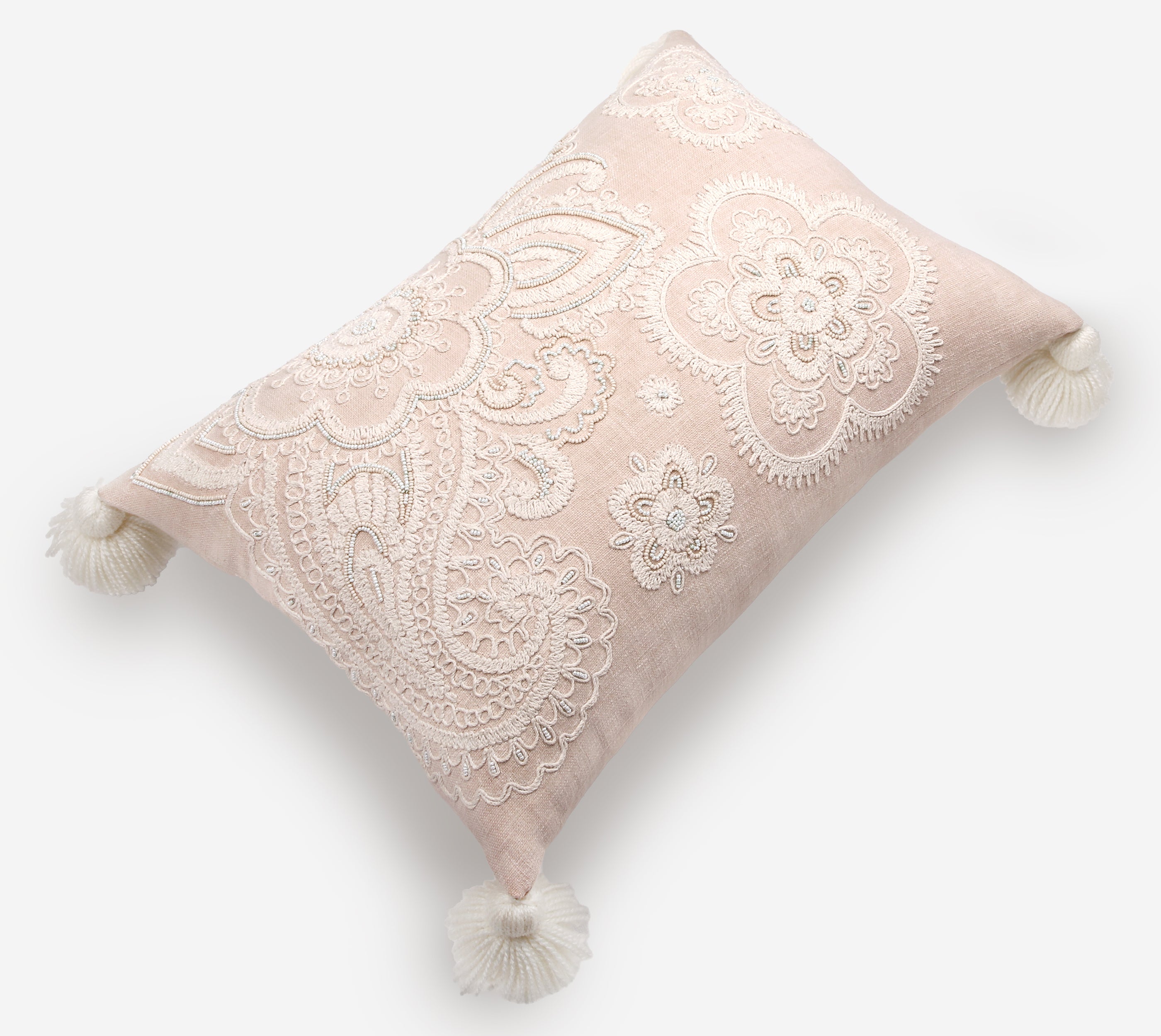 REGENT Peach Cotton Cushion Cover