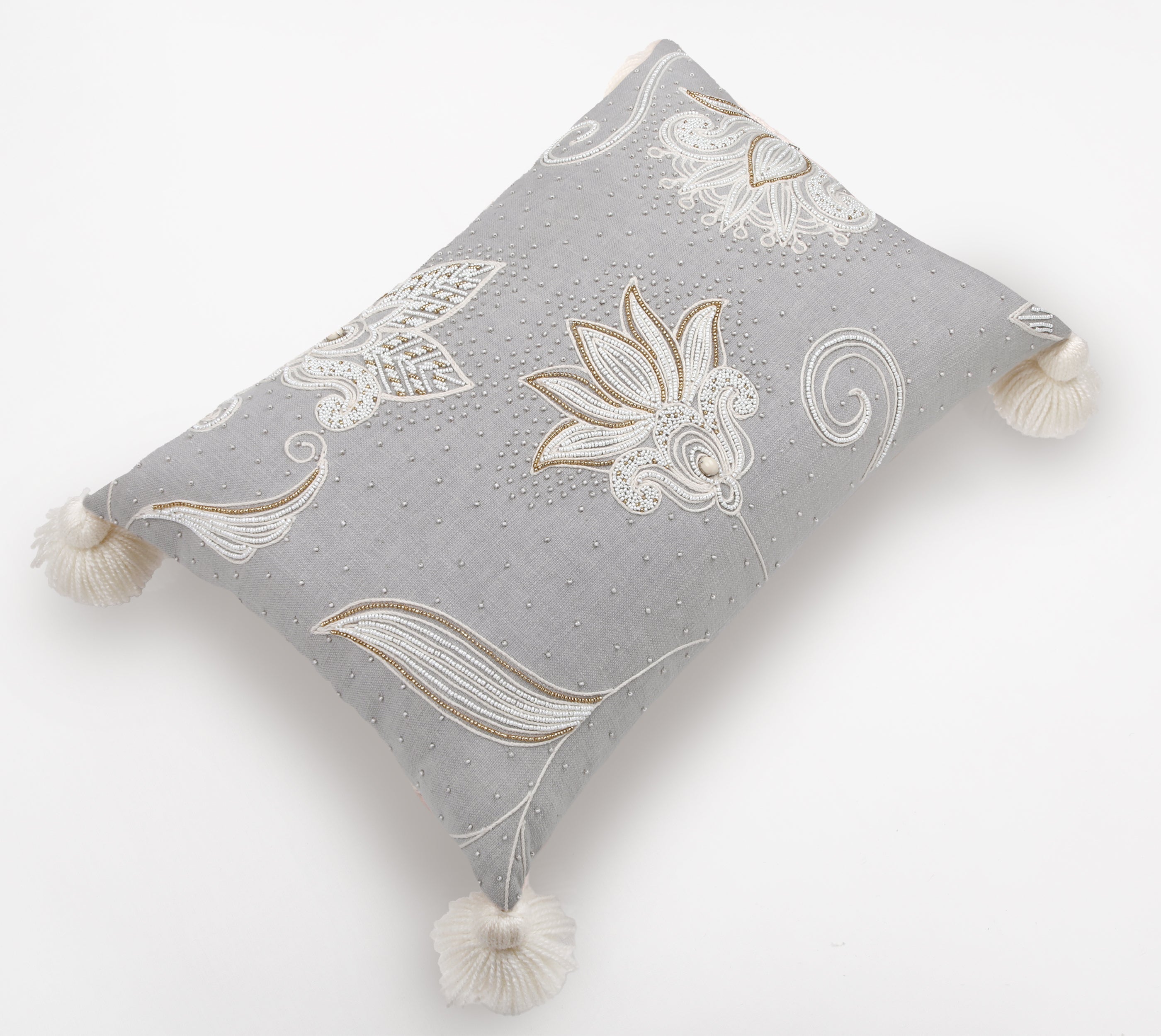 REGENT Grey Cotton Cushion Cover