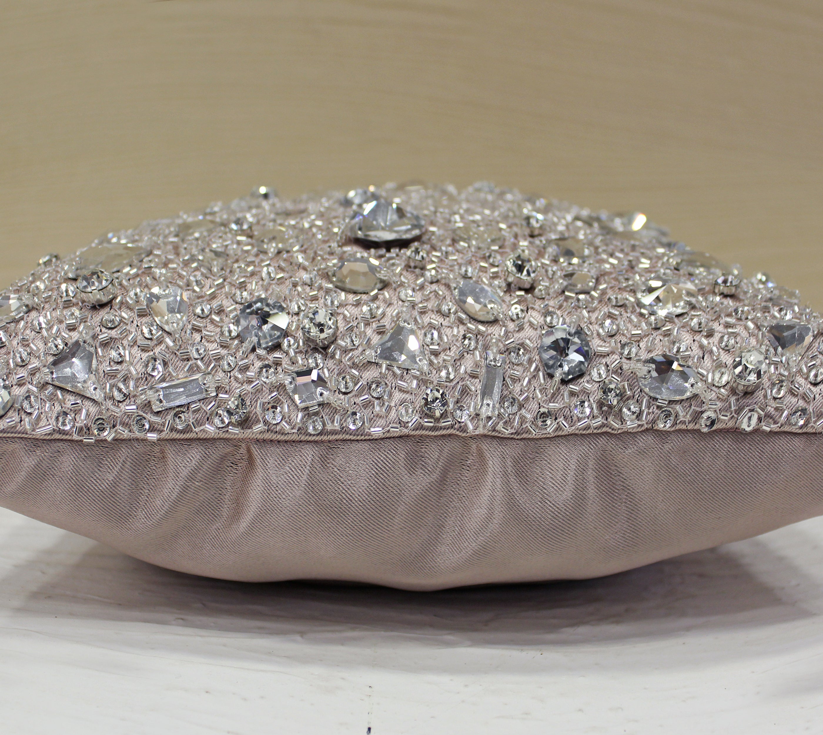 FORTUNE Pink and Silver Bling Cushion Cover