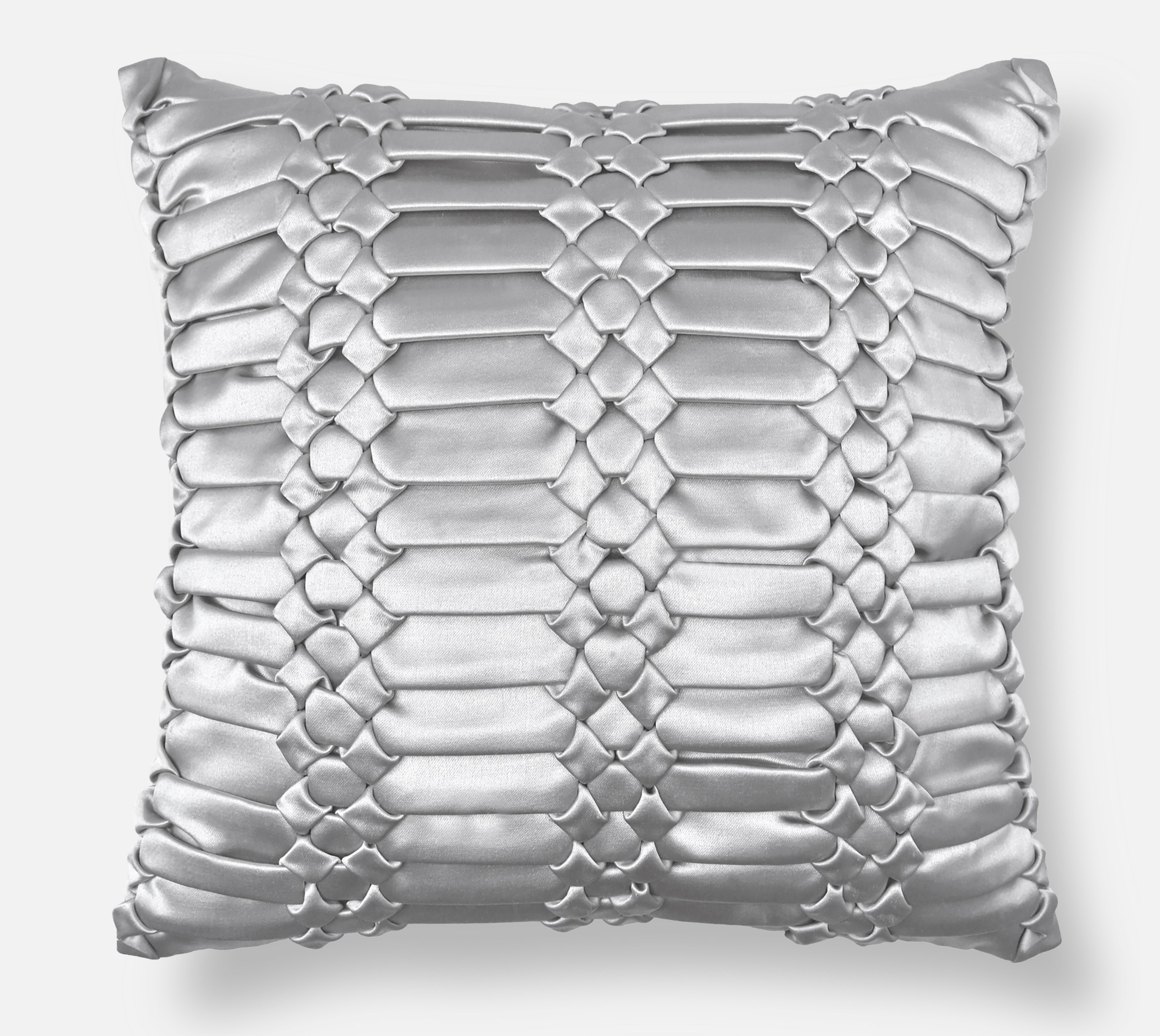 TRINITY Silver Smocking Cushion Cover