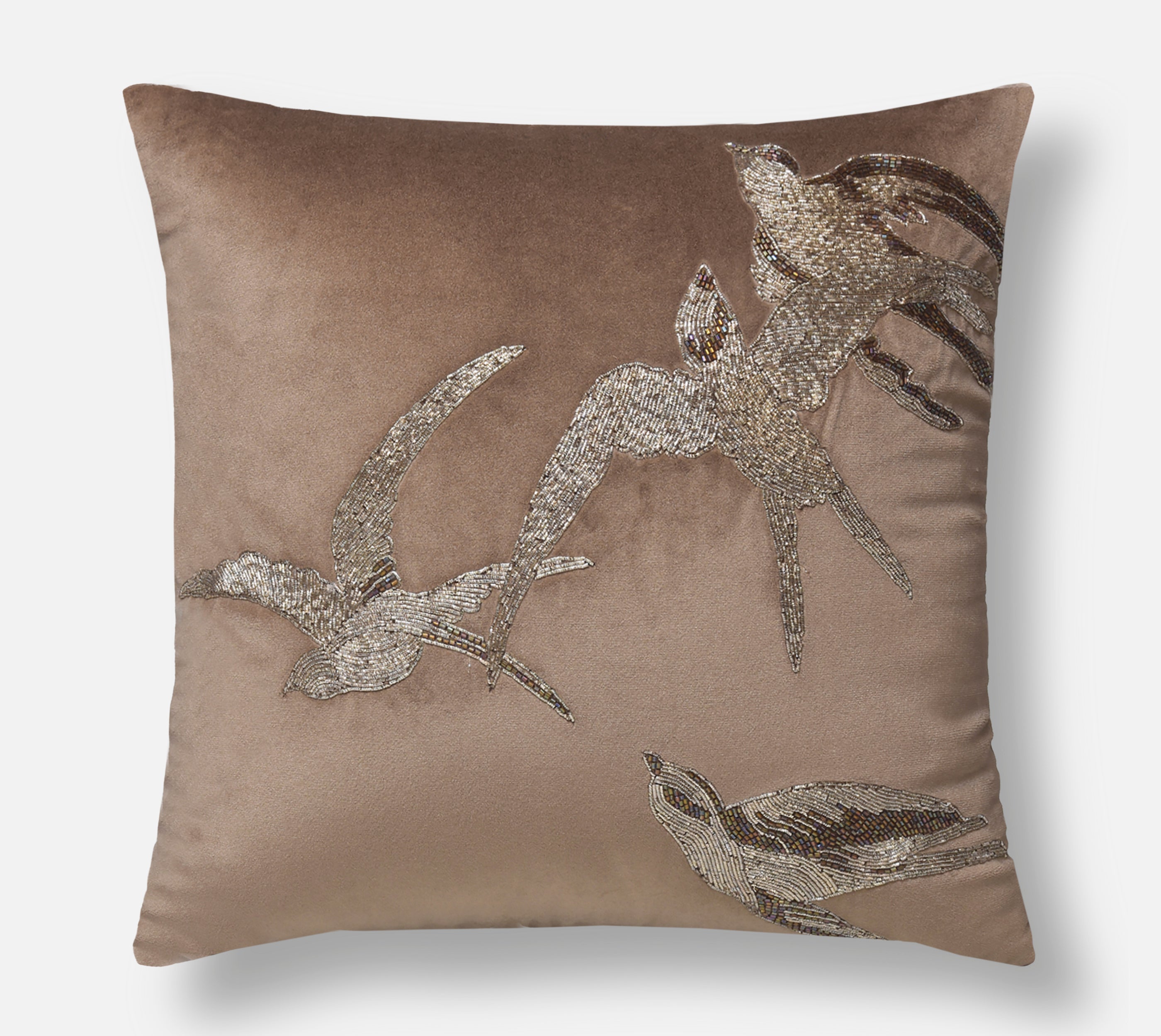 AURORA Taupe Velvet Cushion Cover