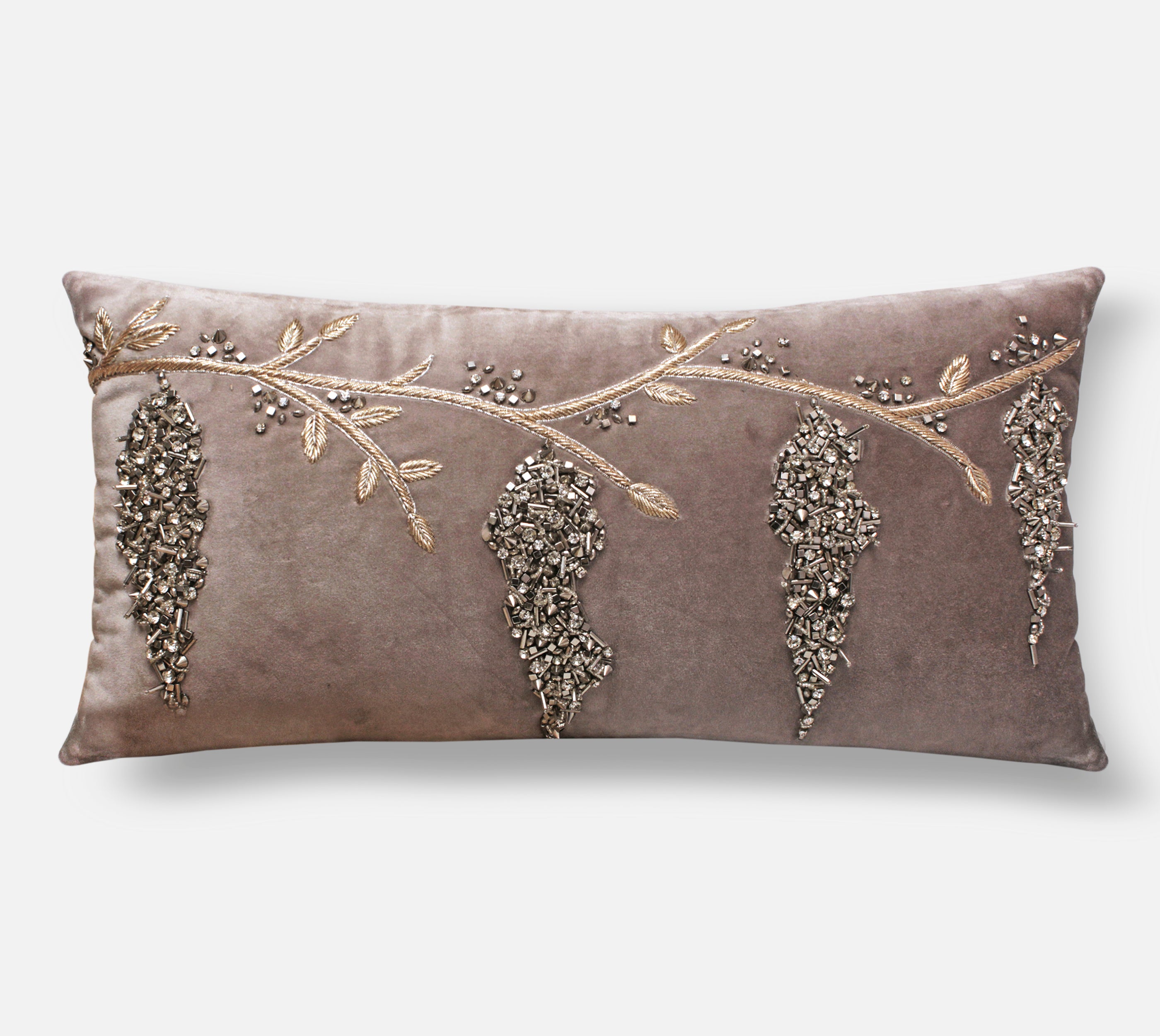 XENIA Grey Velvet Cushion Cover