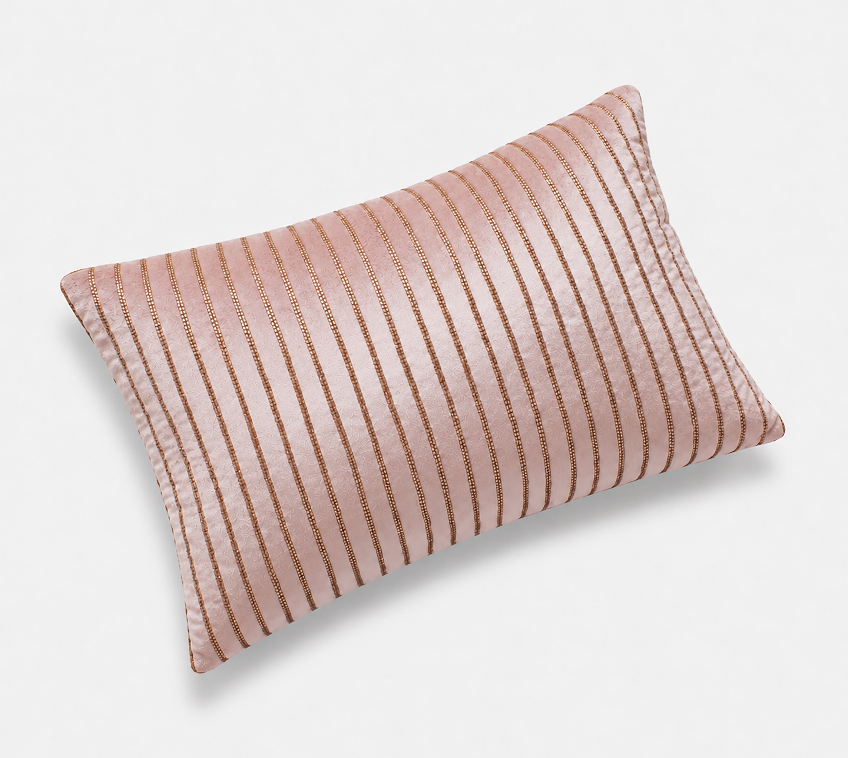 Dusty Pink Velvet Beaded Cushion Cover