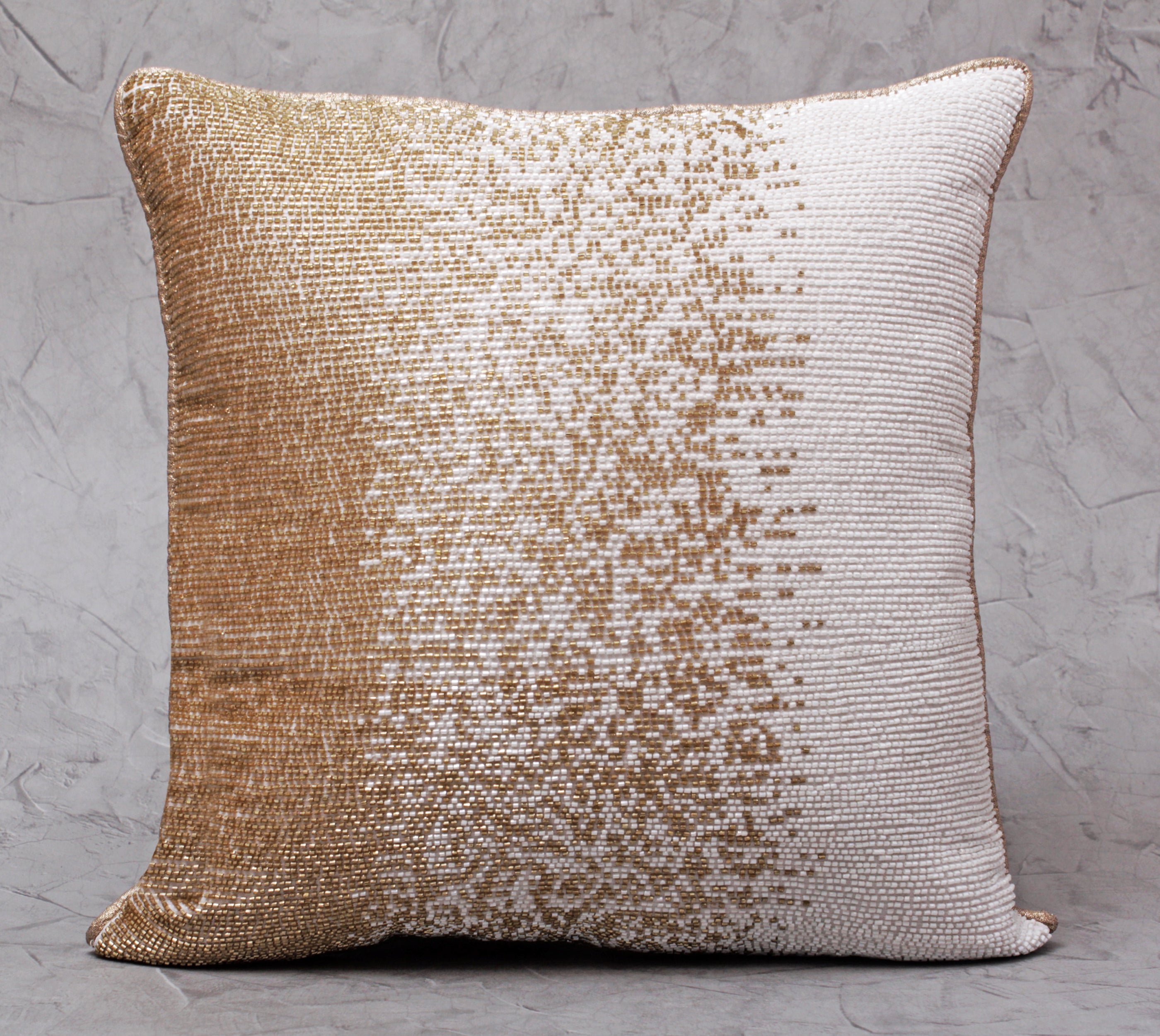 SPRUCE White and Gold Cushion Cover