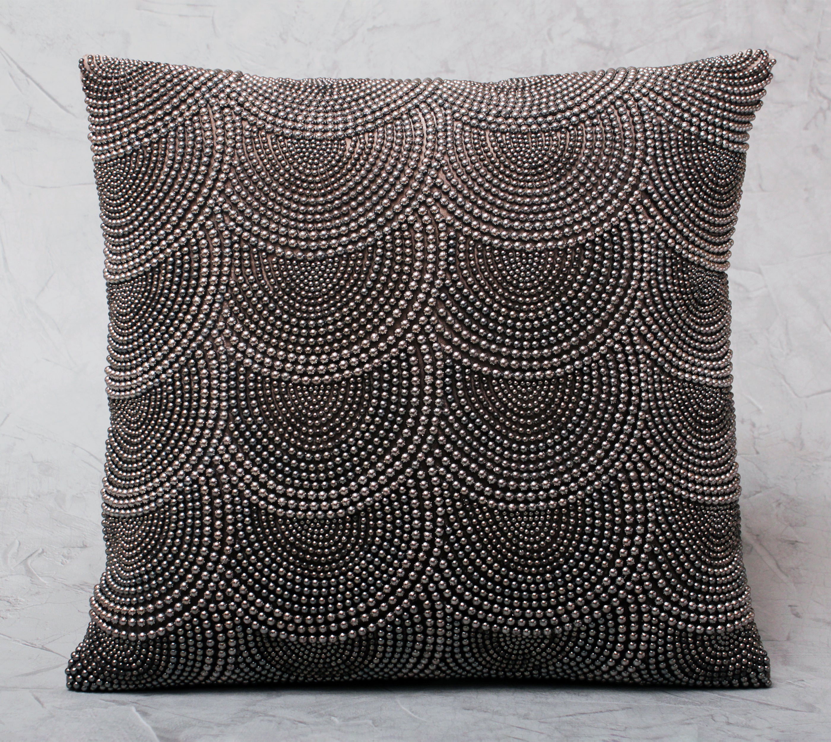Dark Grey Pearl Cushion Cover