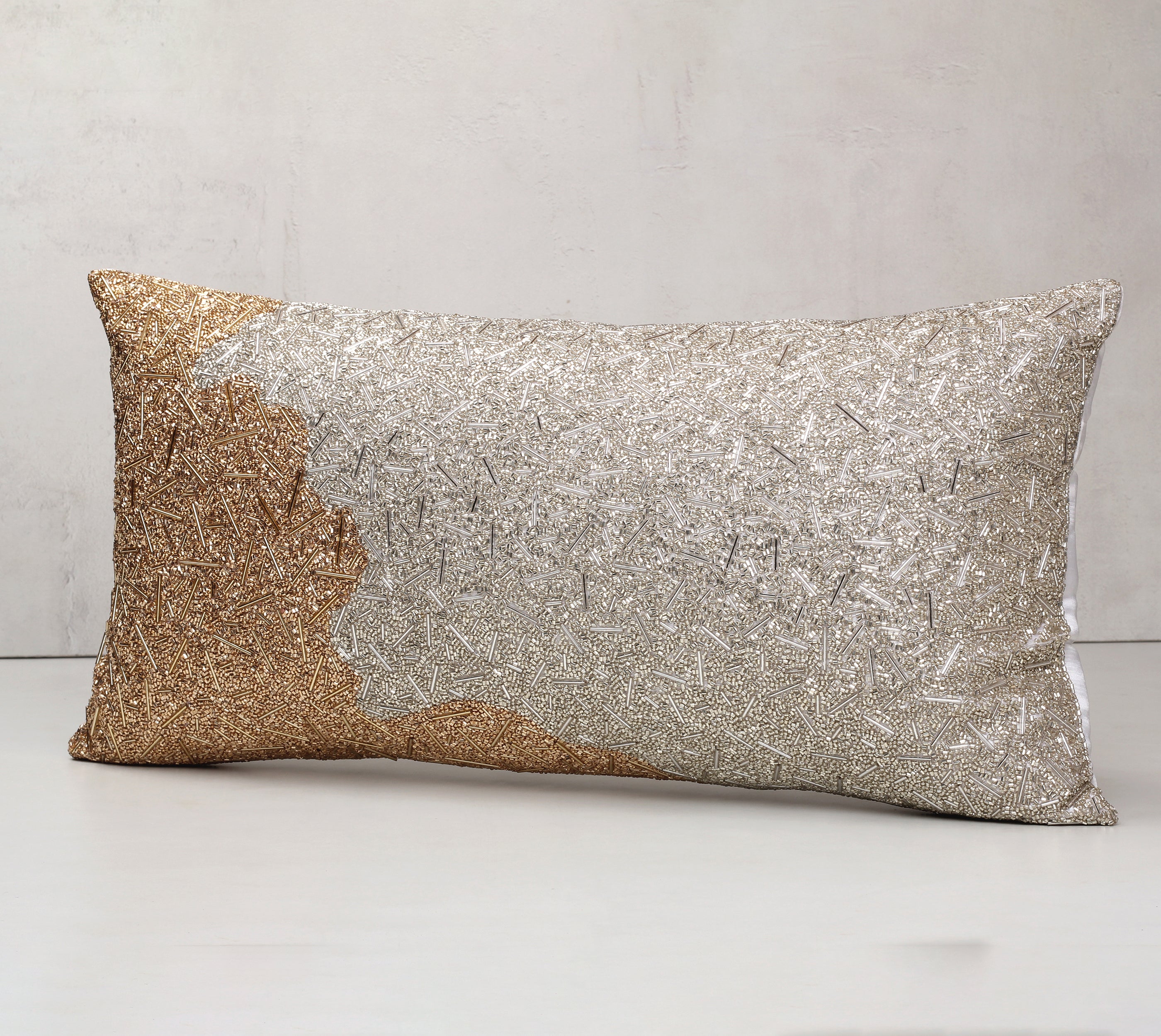 Gold silver Cushion Cover