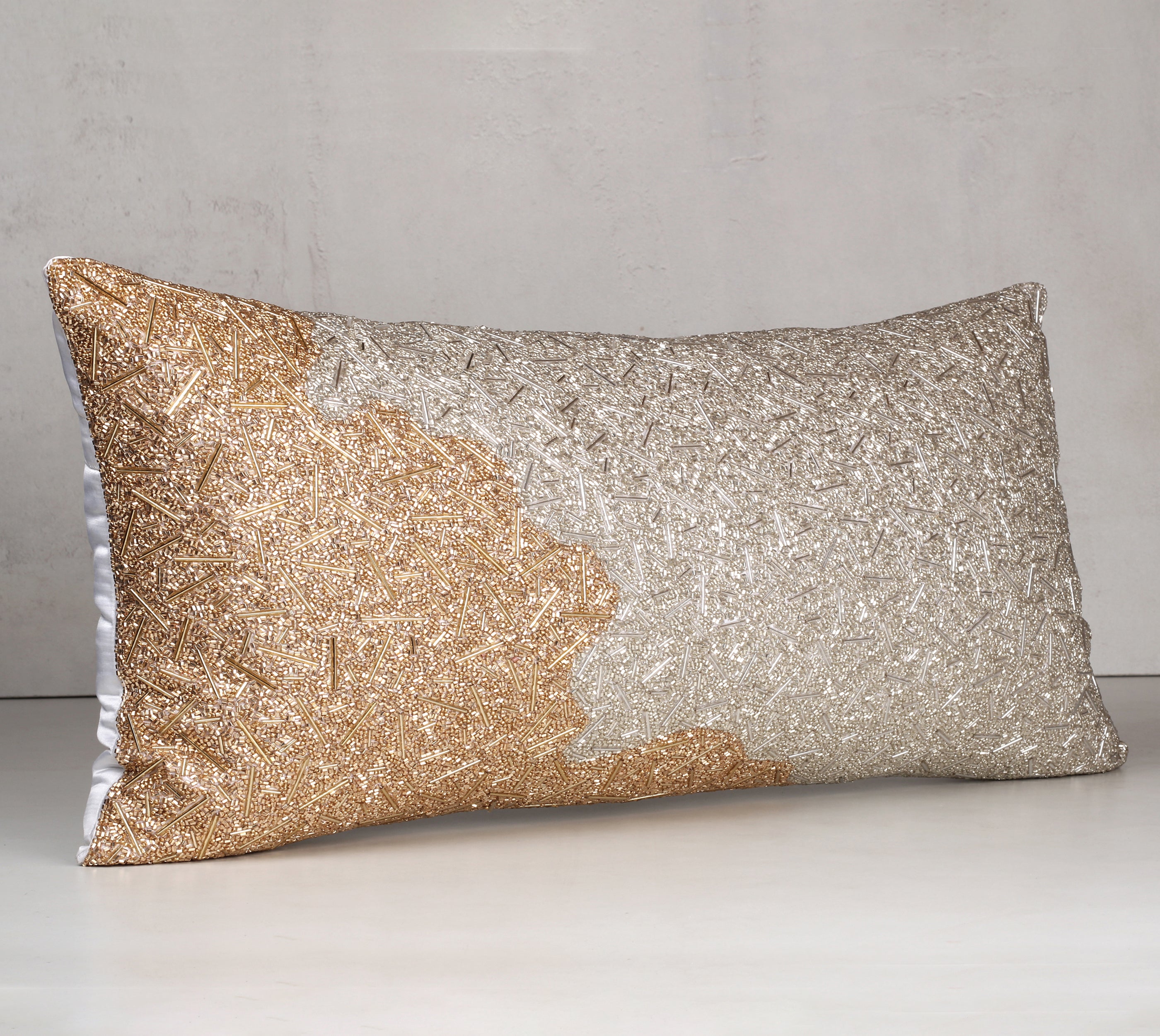 Gold silver Cushion Cover