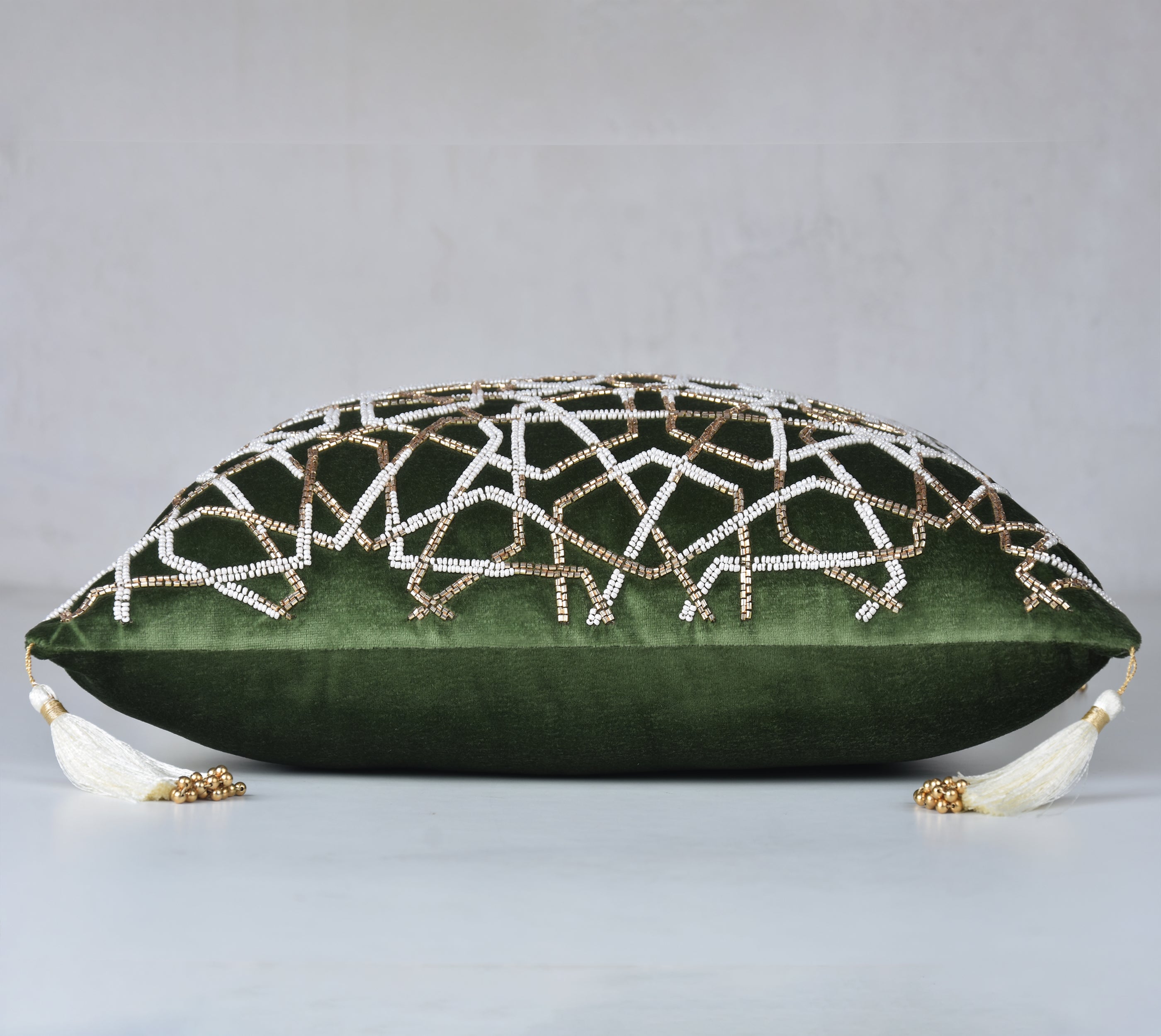 ZENITH Green Velvet Cushion Cover