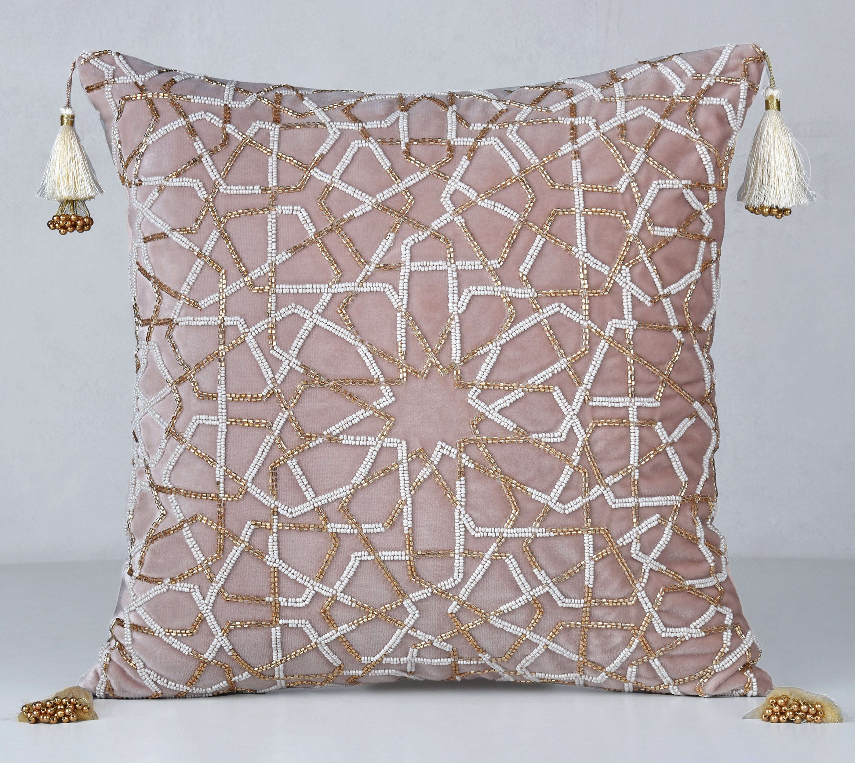 ZENITH Pink Velvet Cushion Cover