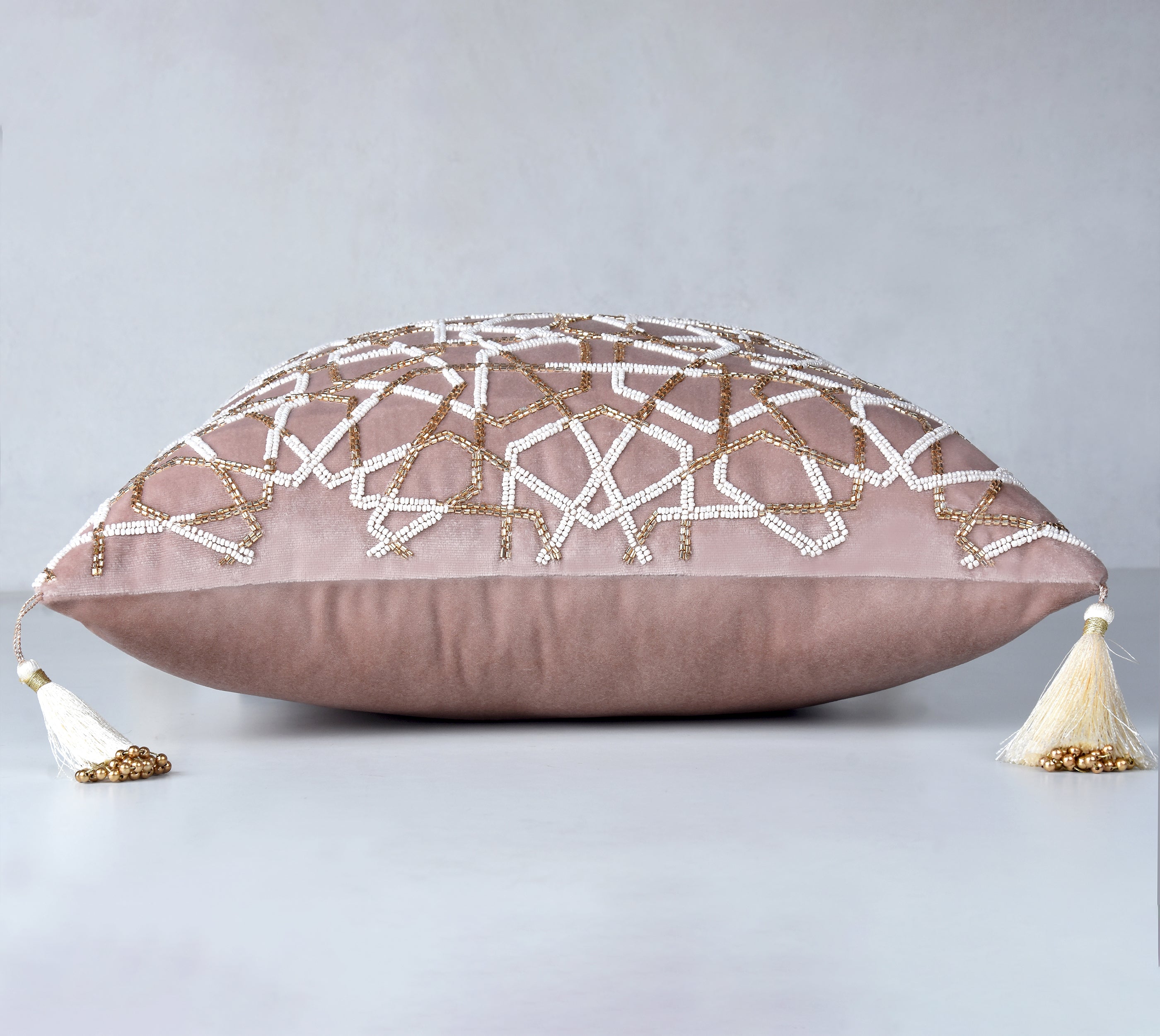 ZENITH Pink Velvet Cushion Cover