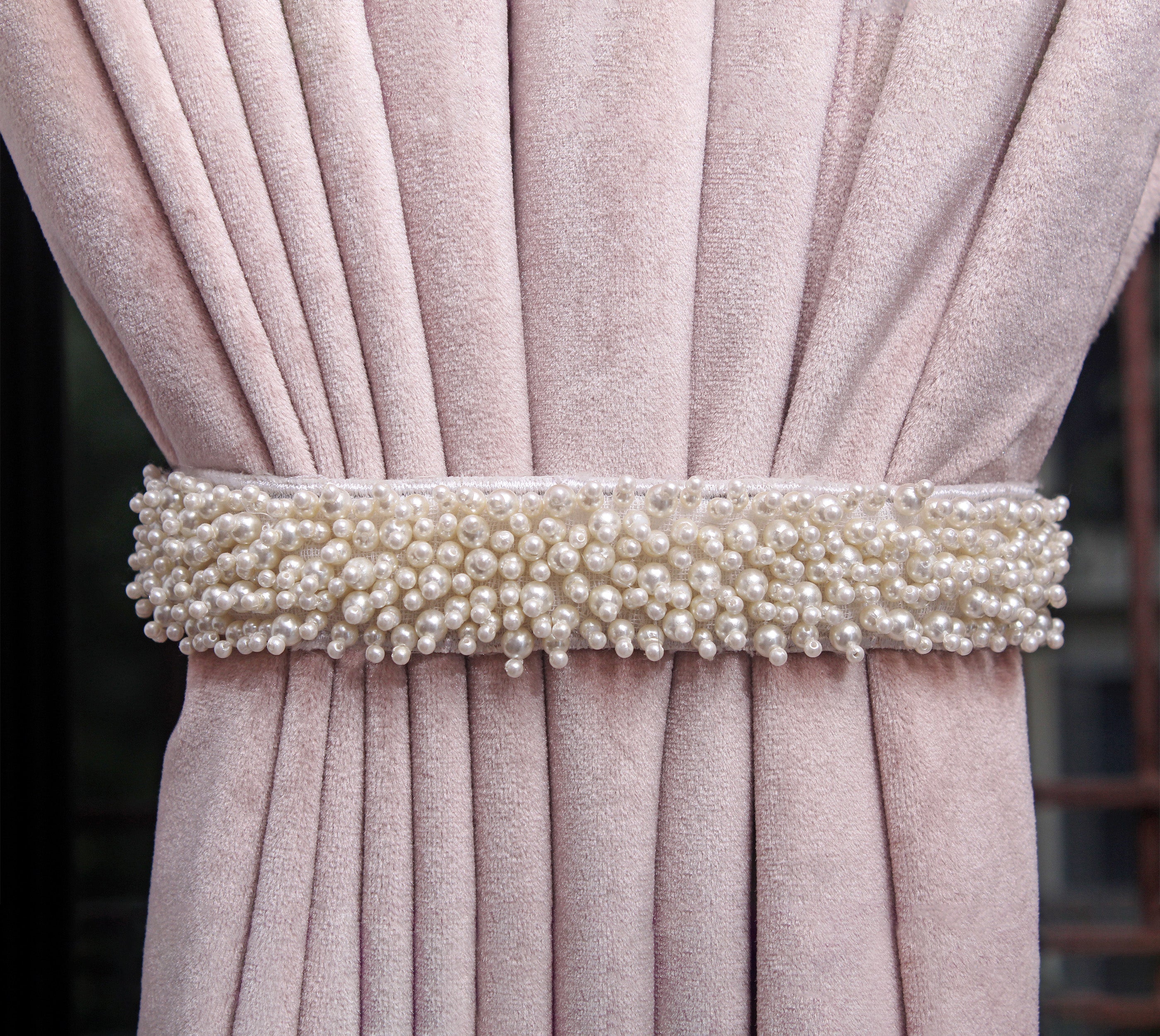 Off white Pearl Curtain Tieback