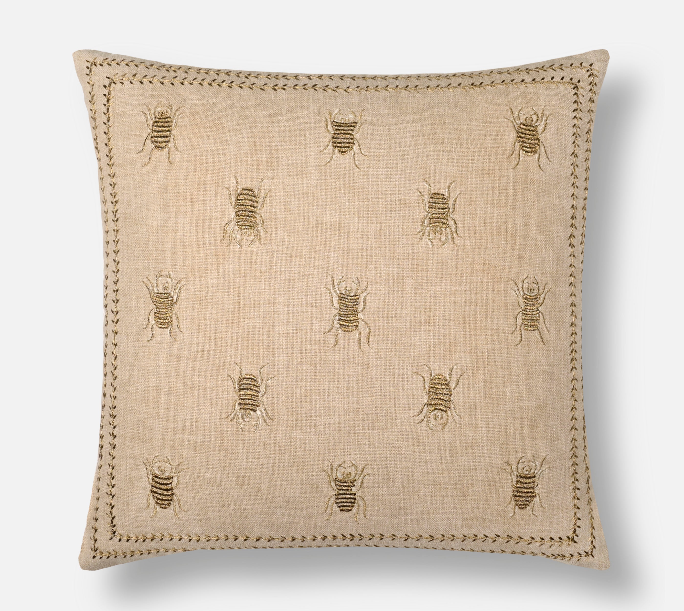 ROSA Beige Cotton Cushion Cover