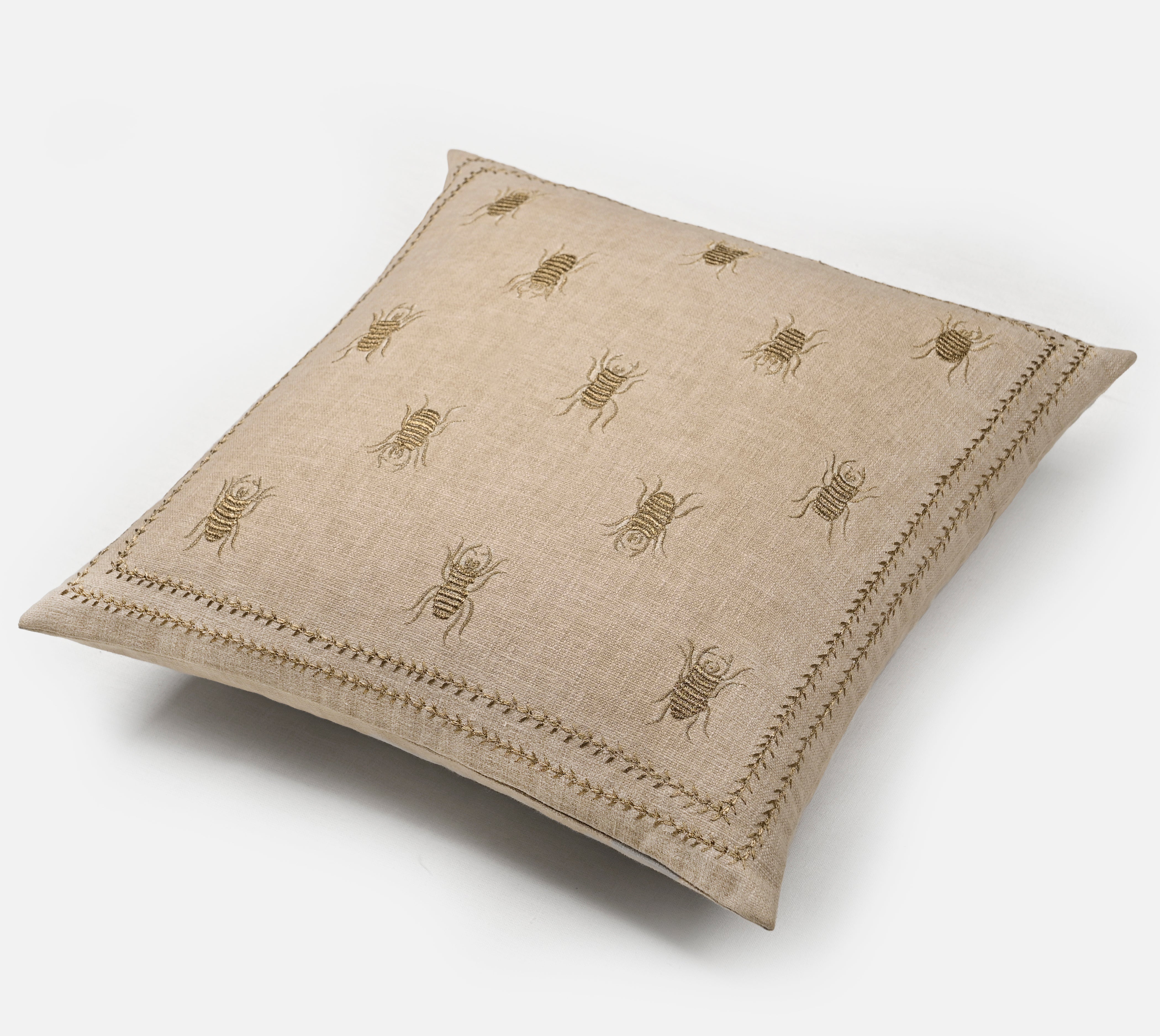 ROSA Beige Cotton Cushion Cover