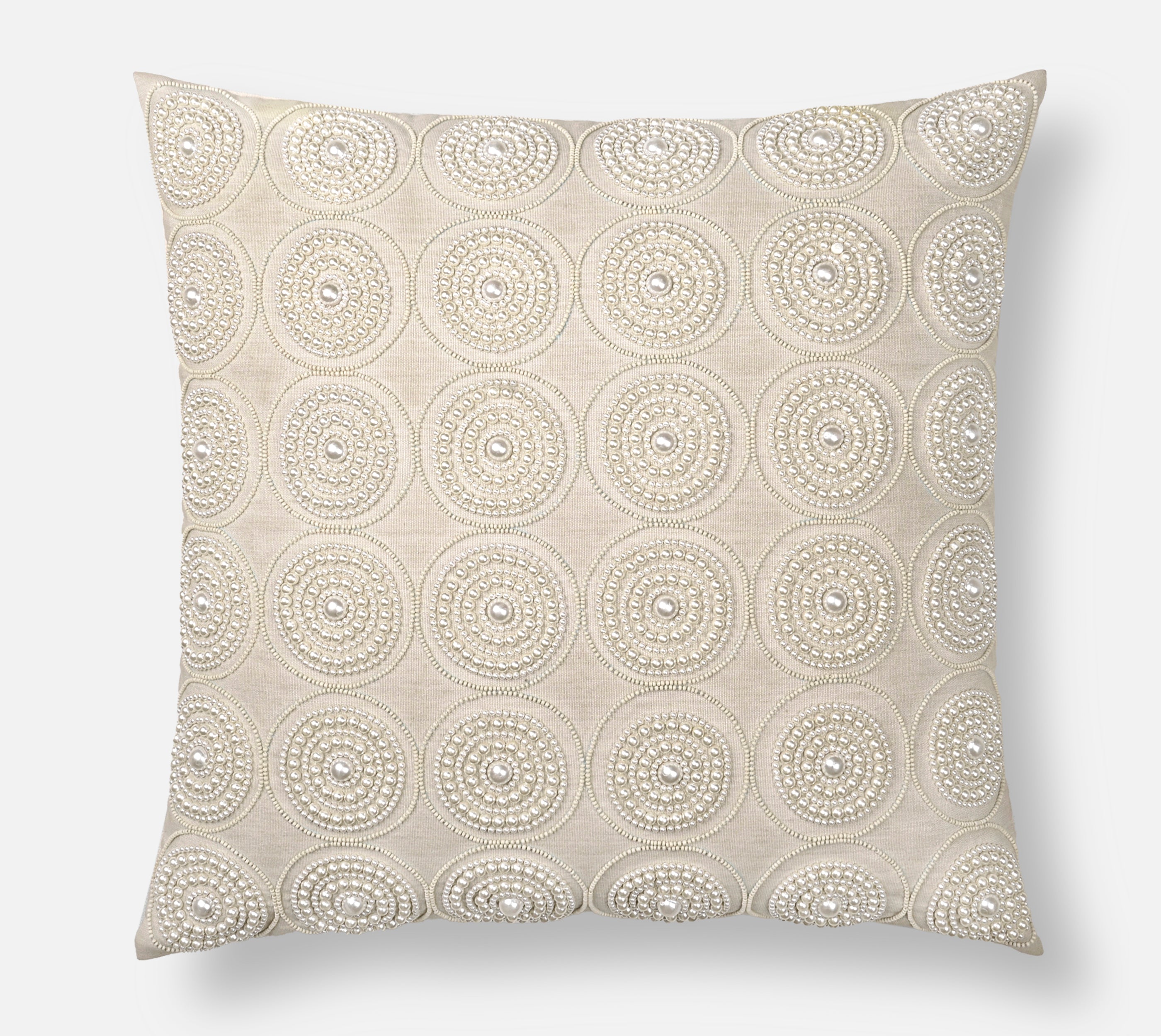 ENAMOR Beaded Cotton Cushion Cover