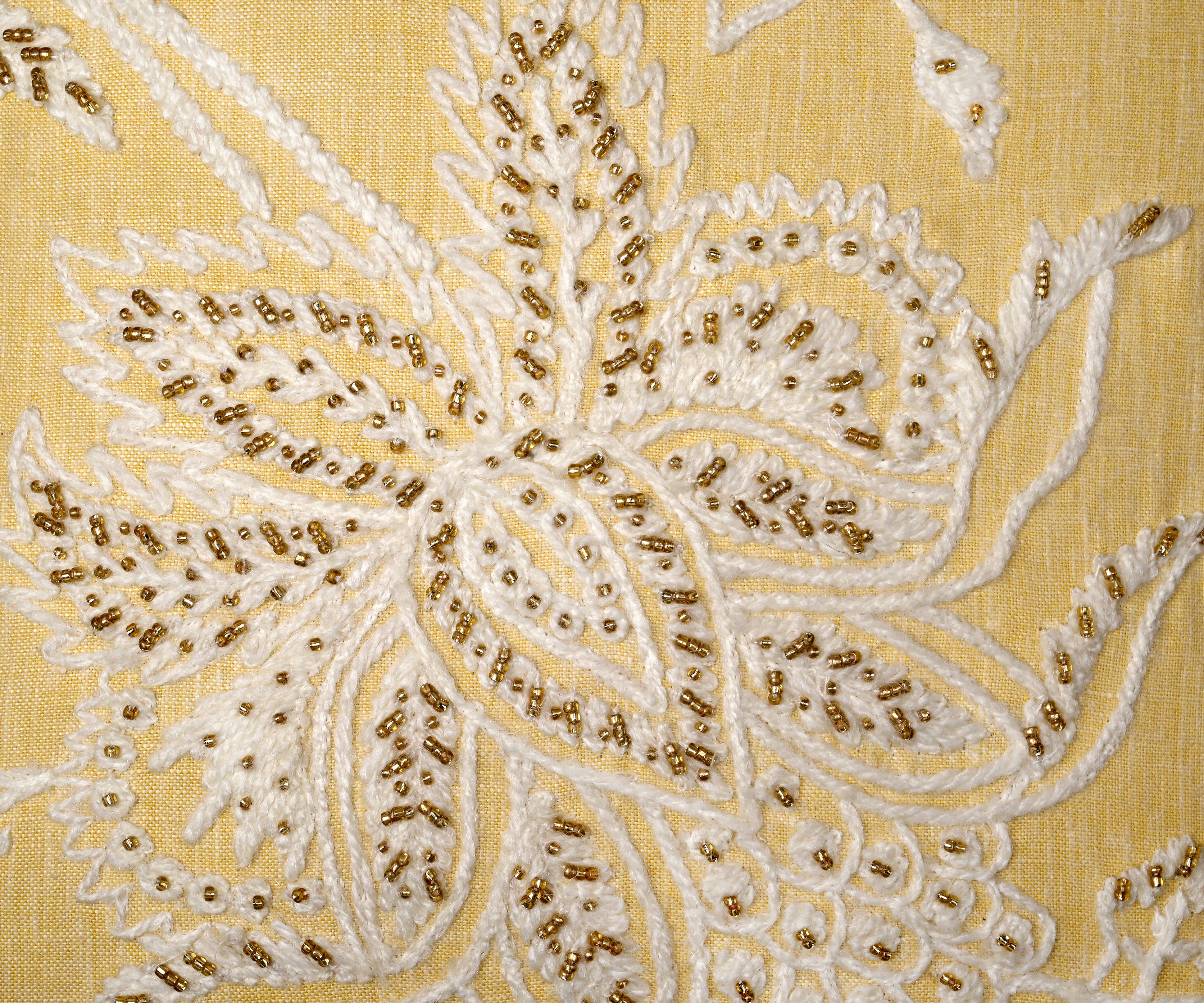 ISABELLA Yellow Linen Cushion Cover
