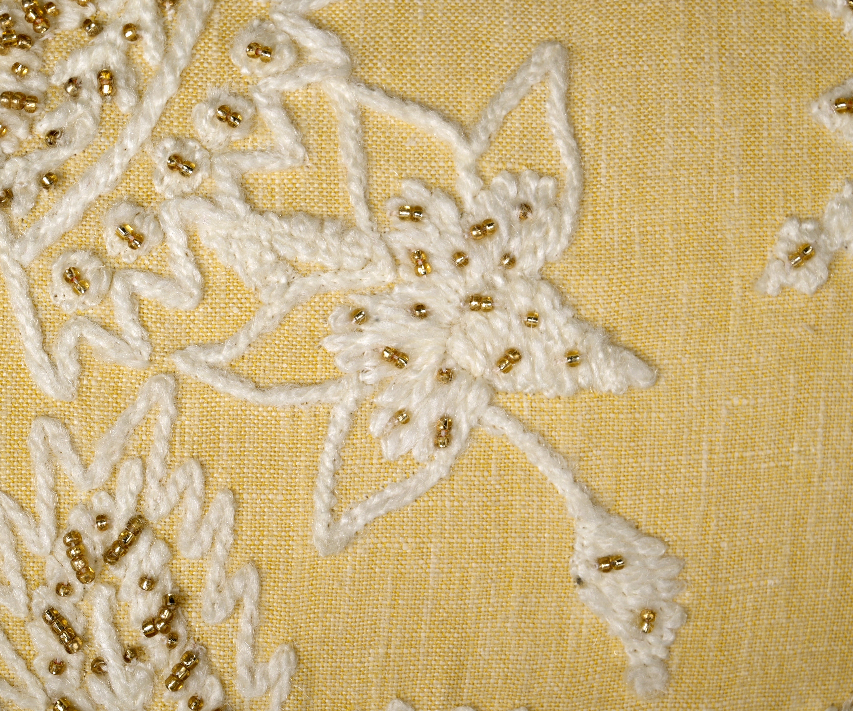 ISABELLA Yellow Linen Cushion Cover