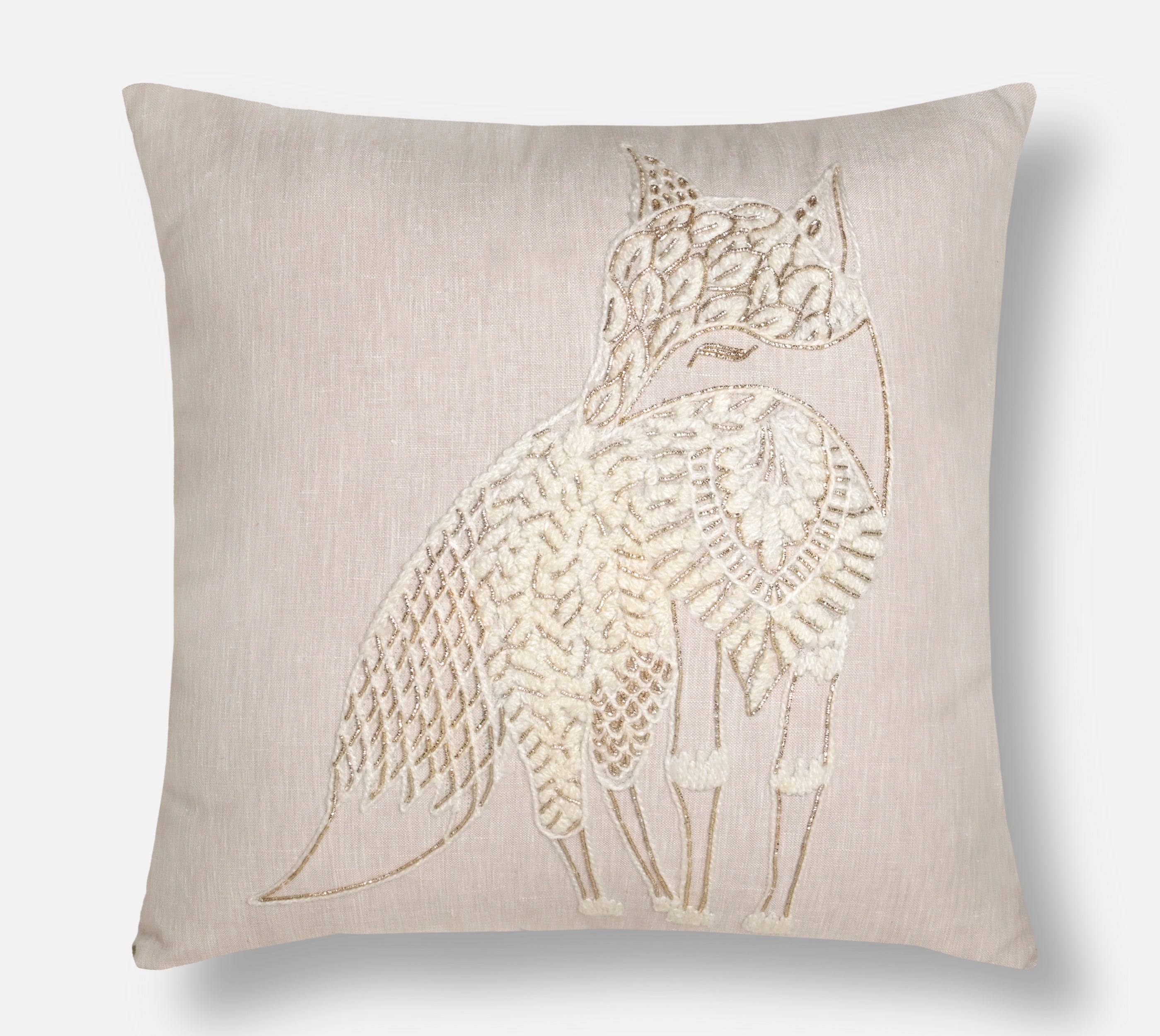 PALASH Light Peach Linen Cushion Cover