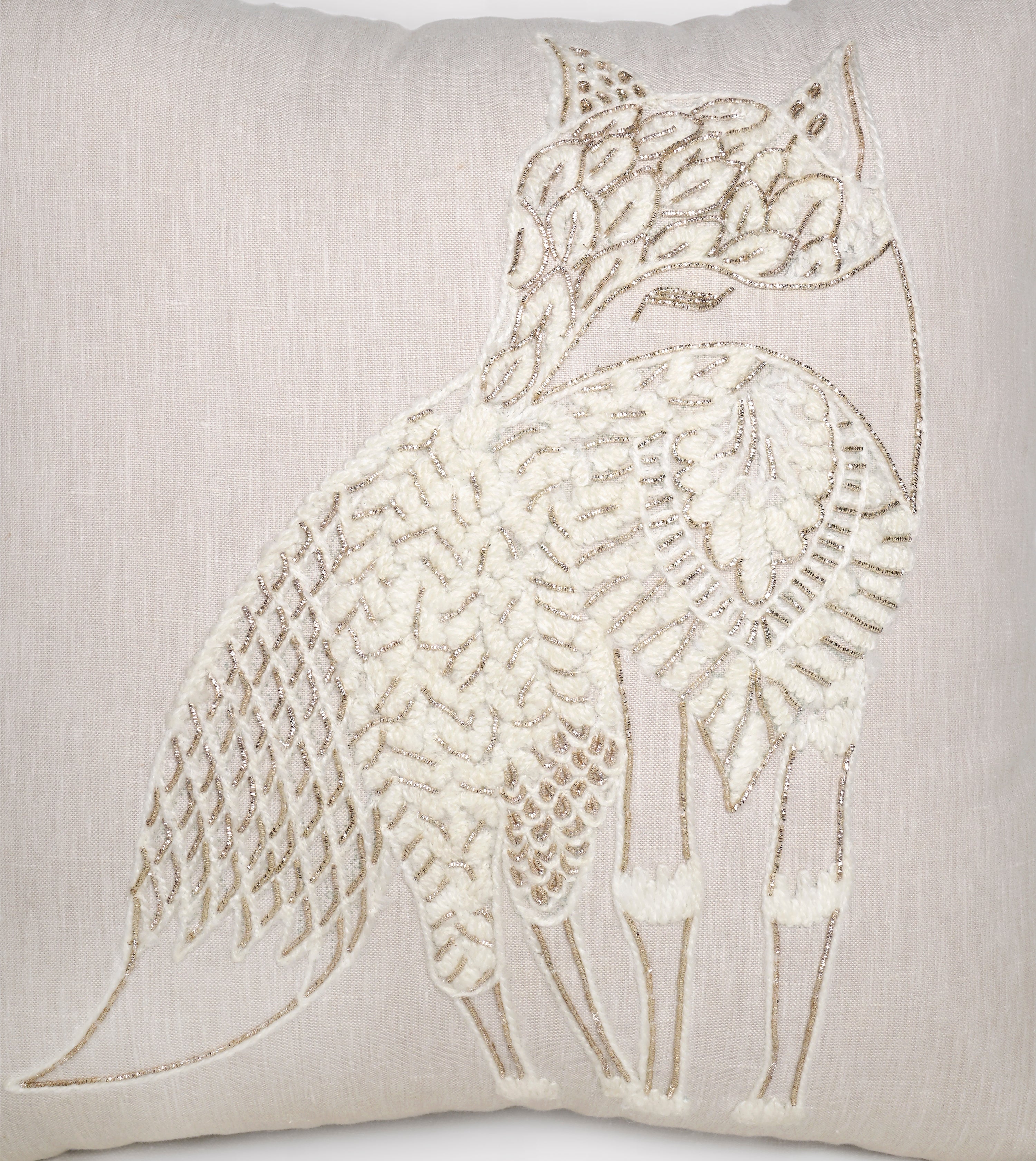 PALASH Light Peach Linen Cushion Cover