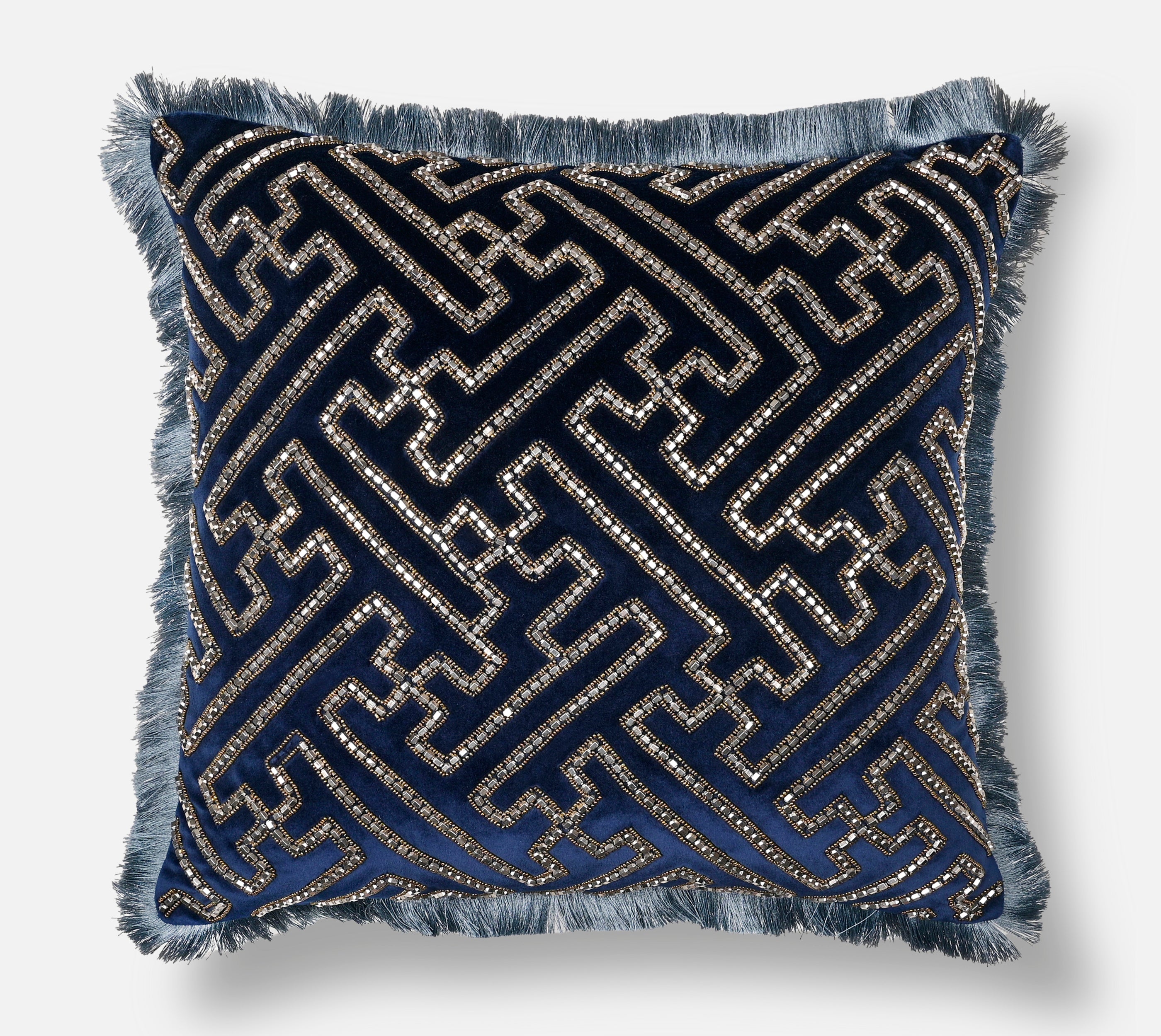 PATINA Navy Blue Velvet Cushion Cover